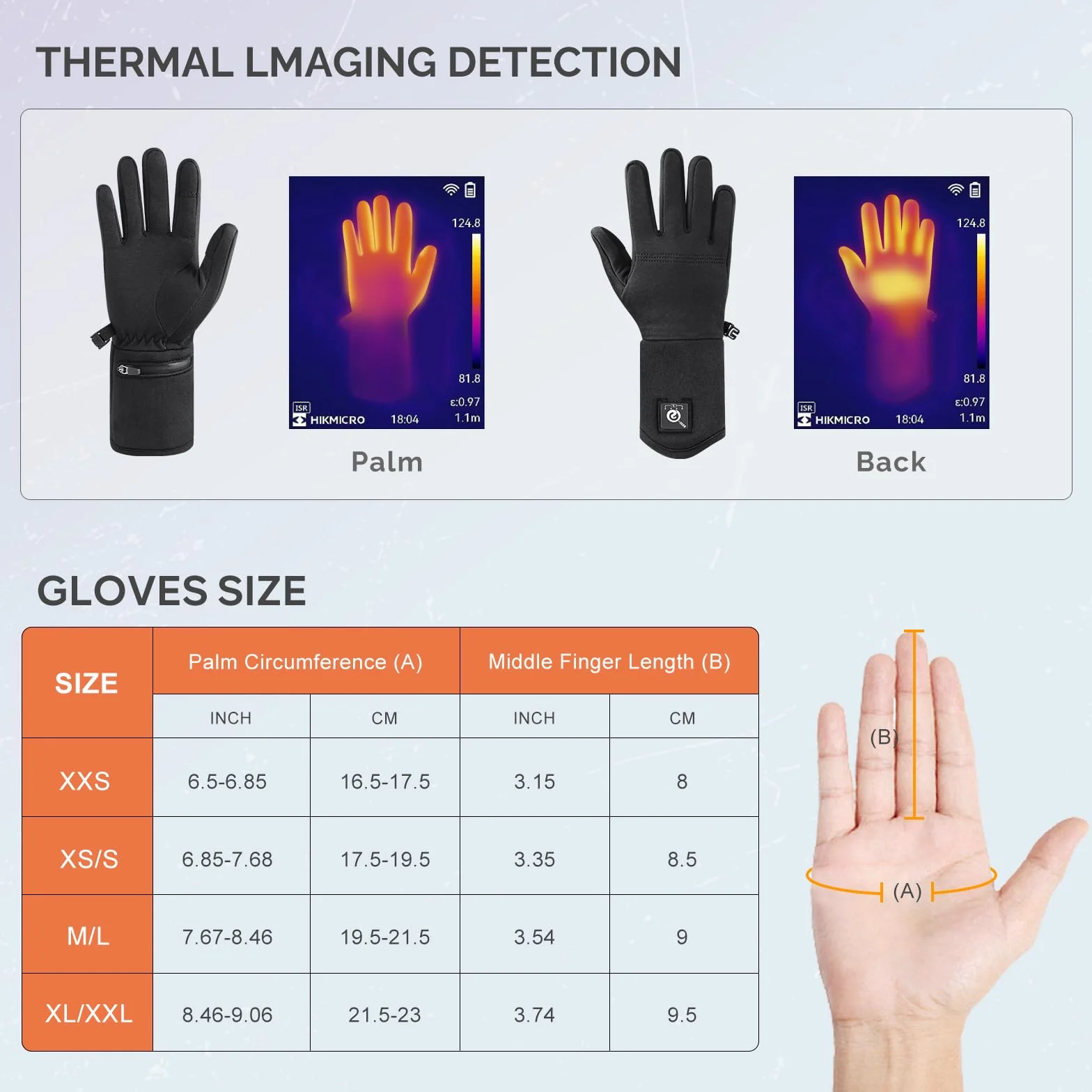 Gants Chauffants Électriques Sun Will 7,4V 2200mAh pour Homme Femme Cyclisme Ski Hiver