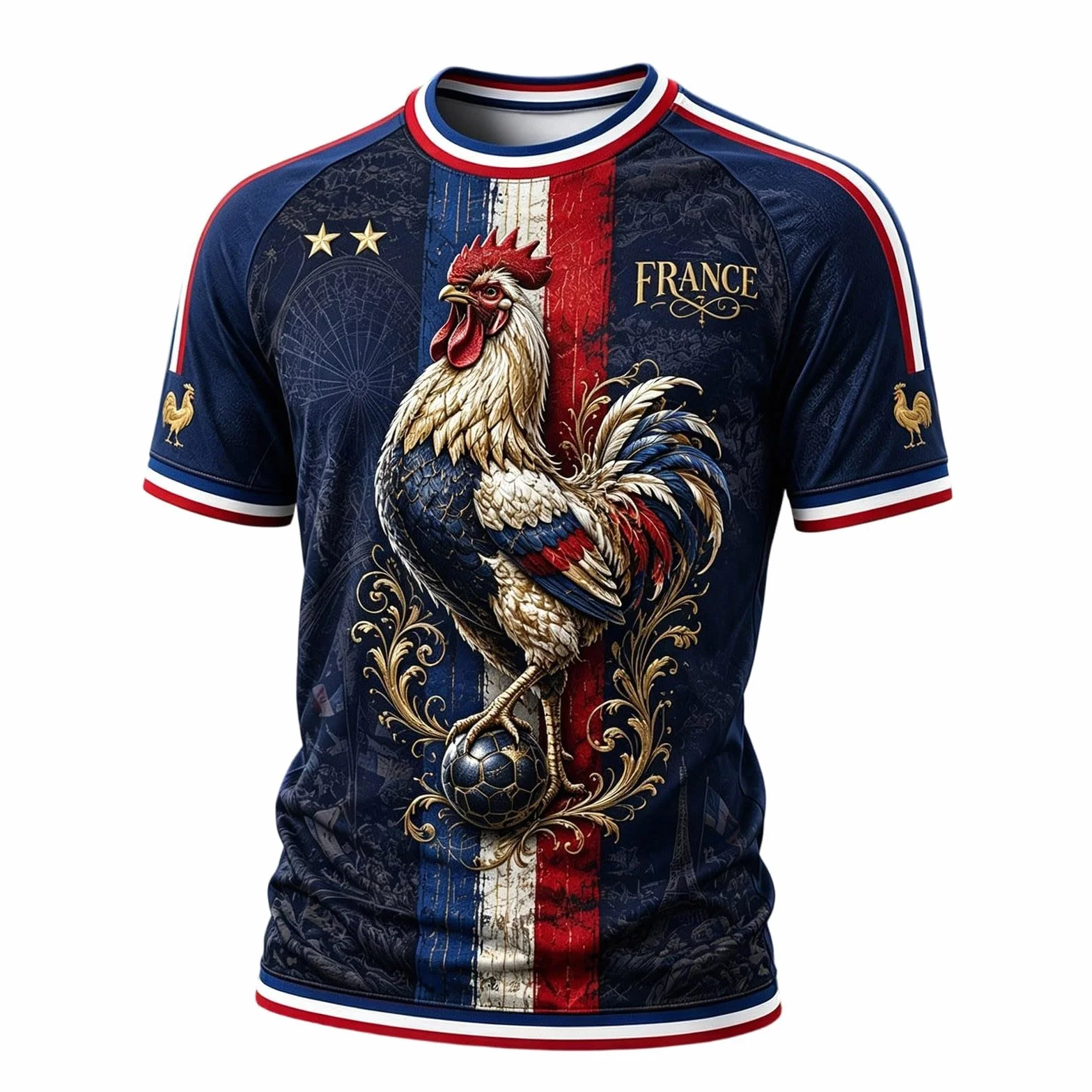 Maillot Foot Homme 2026 Léger Respirant Manches Courtes Col Rond Tshirt Supporter Football