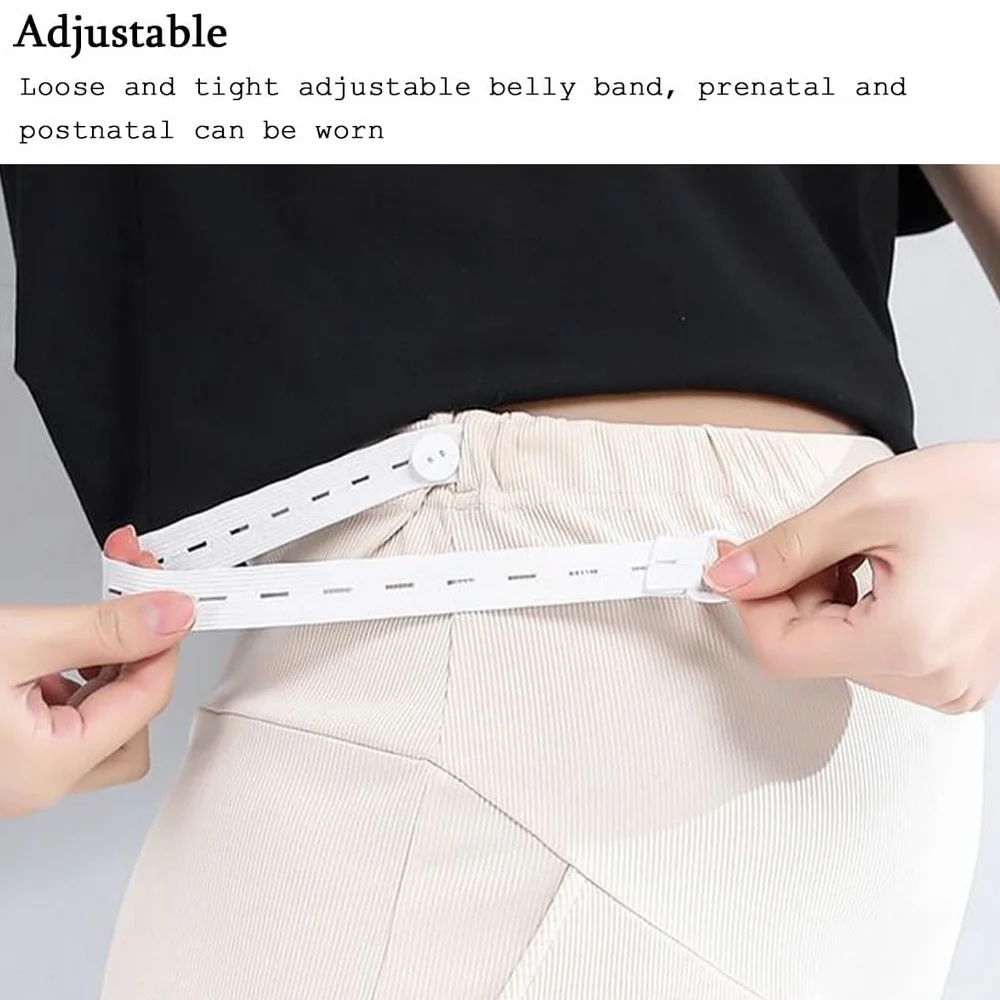 Été Shorts de Maternité Jeans Taille Élastique Jambe Large avec Poches pour Femmes Enceintes