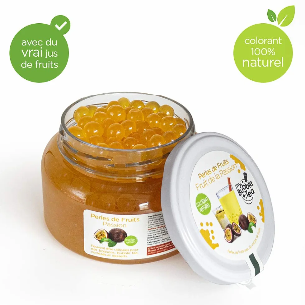 MyBubbleTea KIT BUBBLE TEA PASSION - 8 Boissons - Sans colorant artificiel - Vegan et sans gluten - 8 pailles offertes