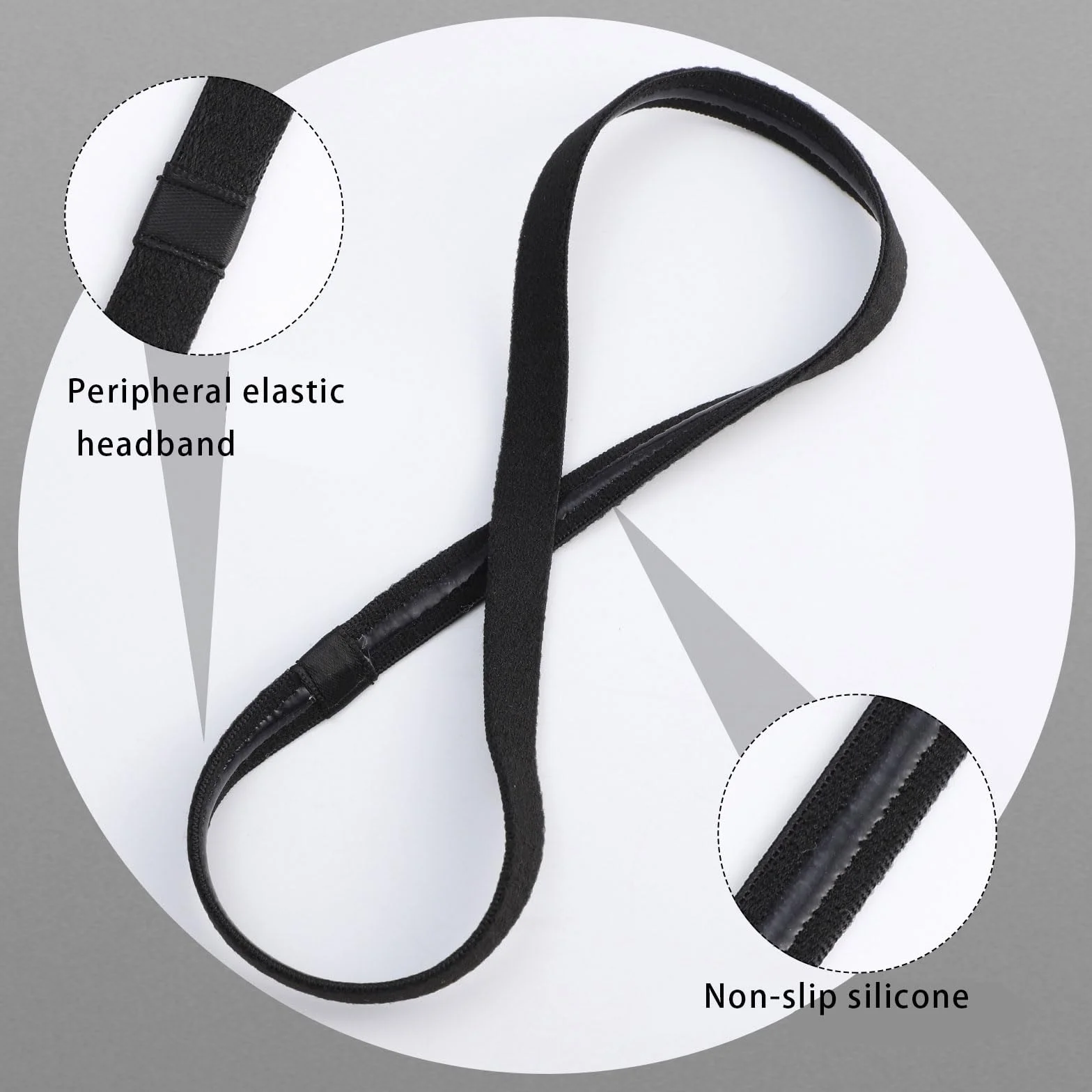 Bandeau Cheveux Homme Élastique Antidérapant Sport Yoga Football Jogging 8 Pièces