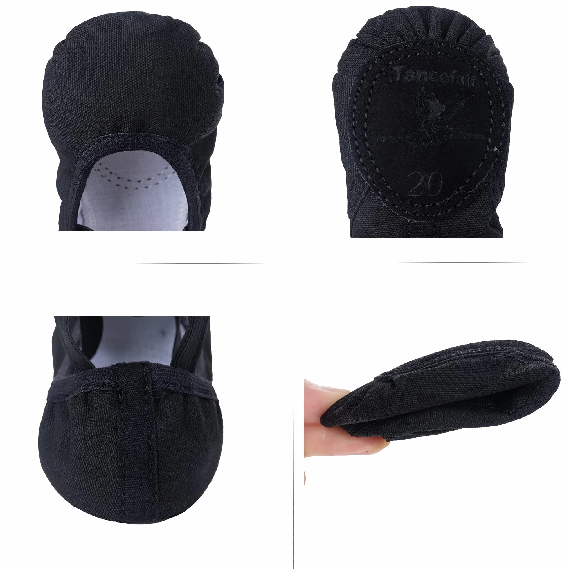 Chaussures de Danse Classique Ballet Toile Ballerine Demi-Pointe pour Enfants Filles