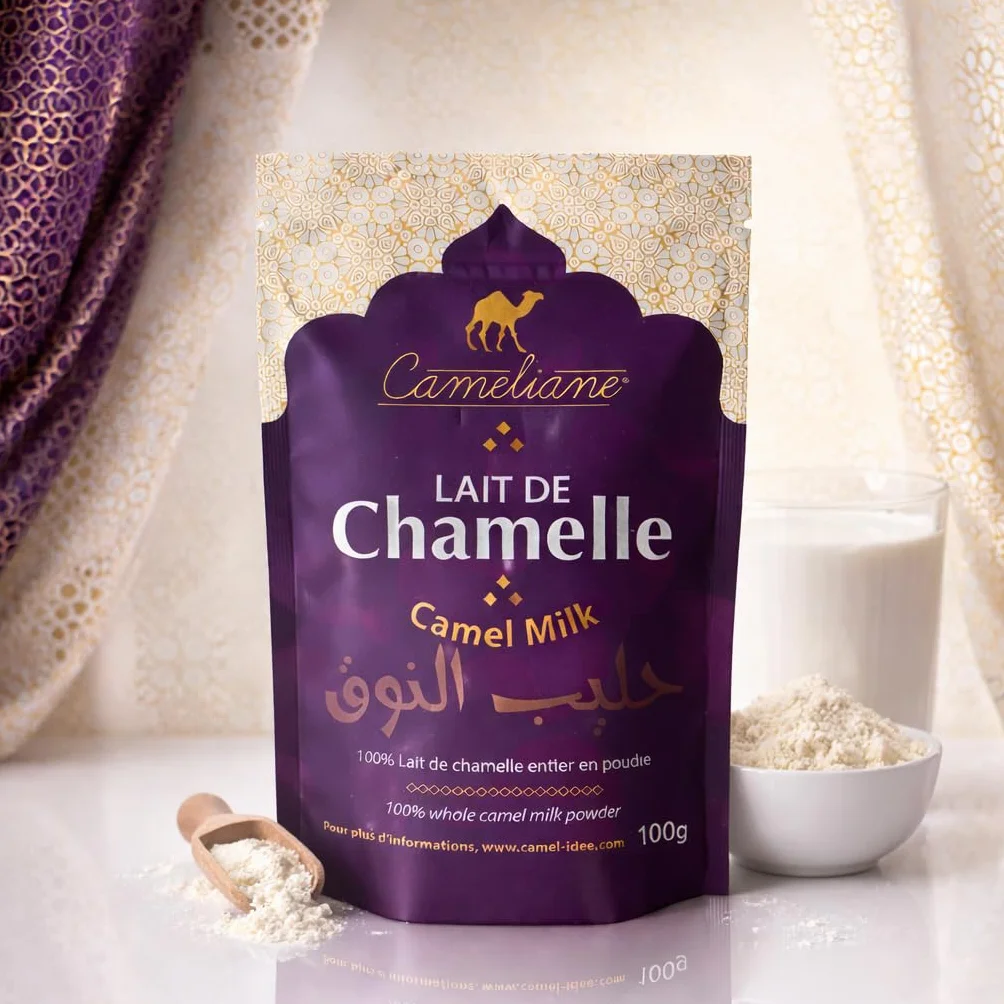 Сamel milk en poudre – lait de chamelle 100% entier, riche en protéines, faible en lactose, qualité premium, 100 g
