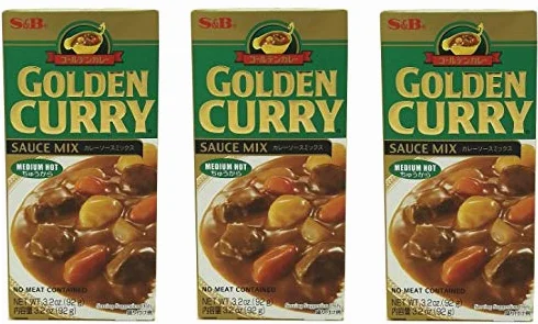 S&B - Lot de 3 préparation curry japonais: Médium 3x92g