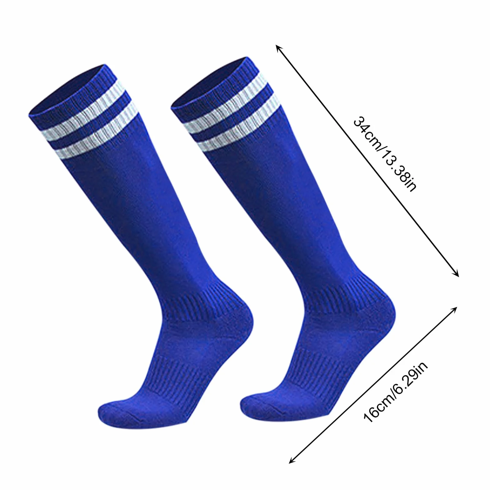 Chaussettes Hautes de Rugby Basket Enfant 2 Paires pour Garçon Fille 5-12 Ans