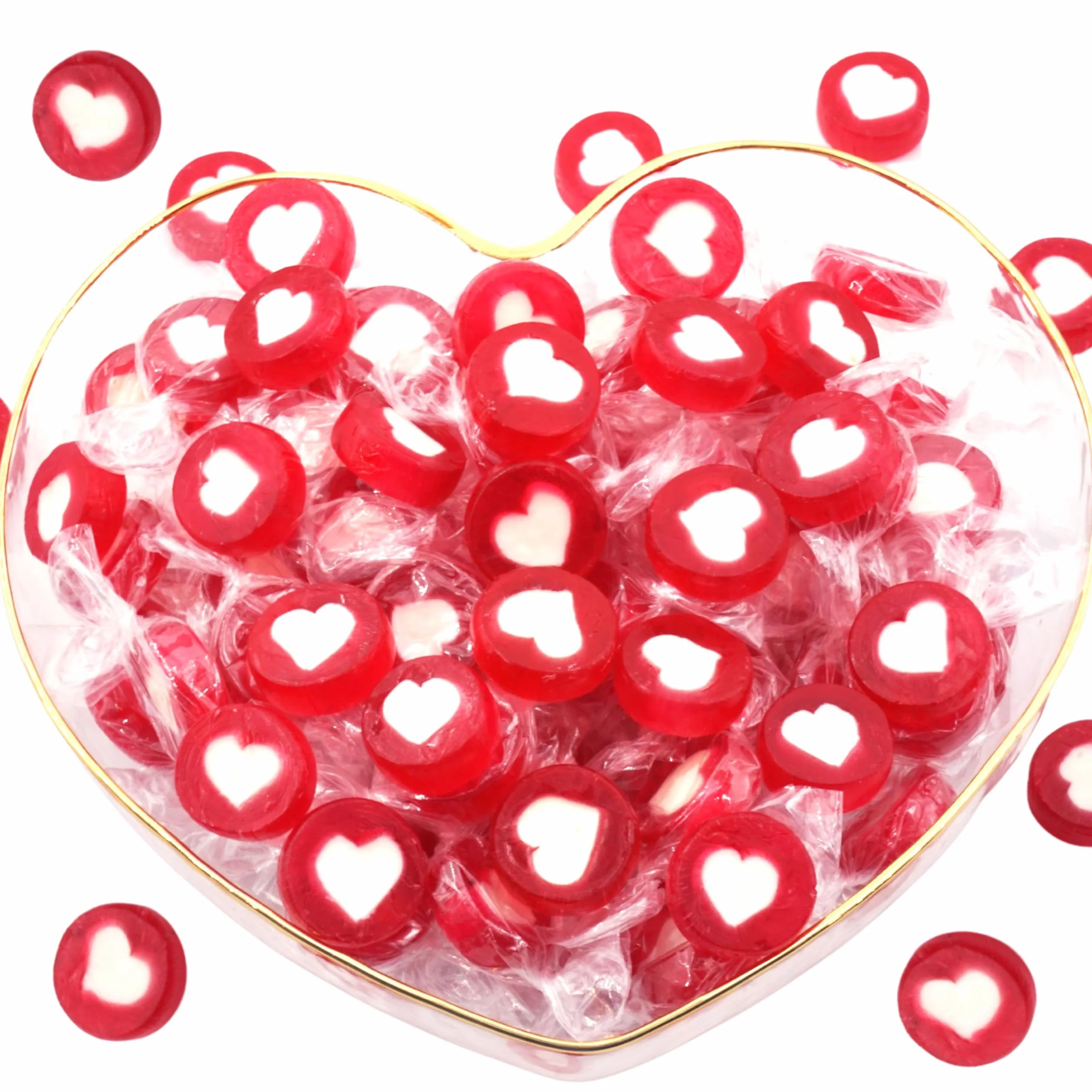 Bonbons Mariage Cœur Rouge Blanc 500g 140 Dragees Cœur Décoration Table Cadeaux Invités