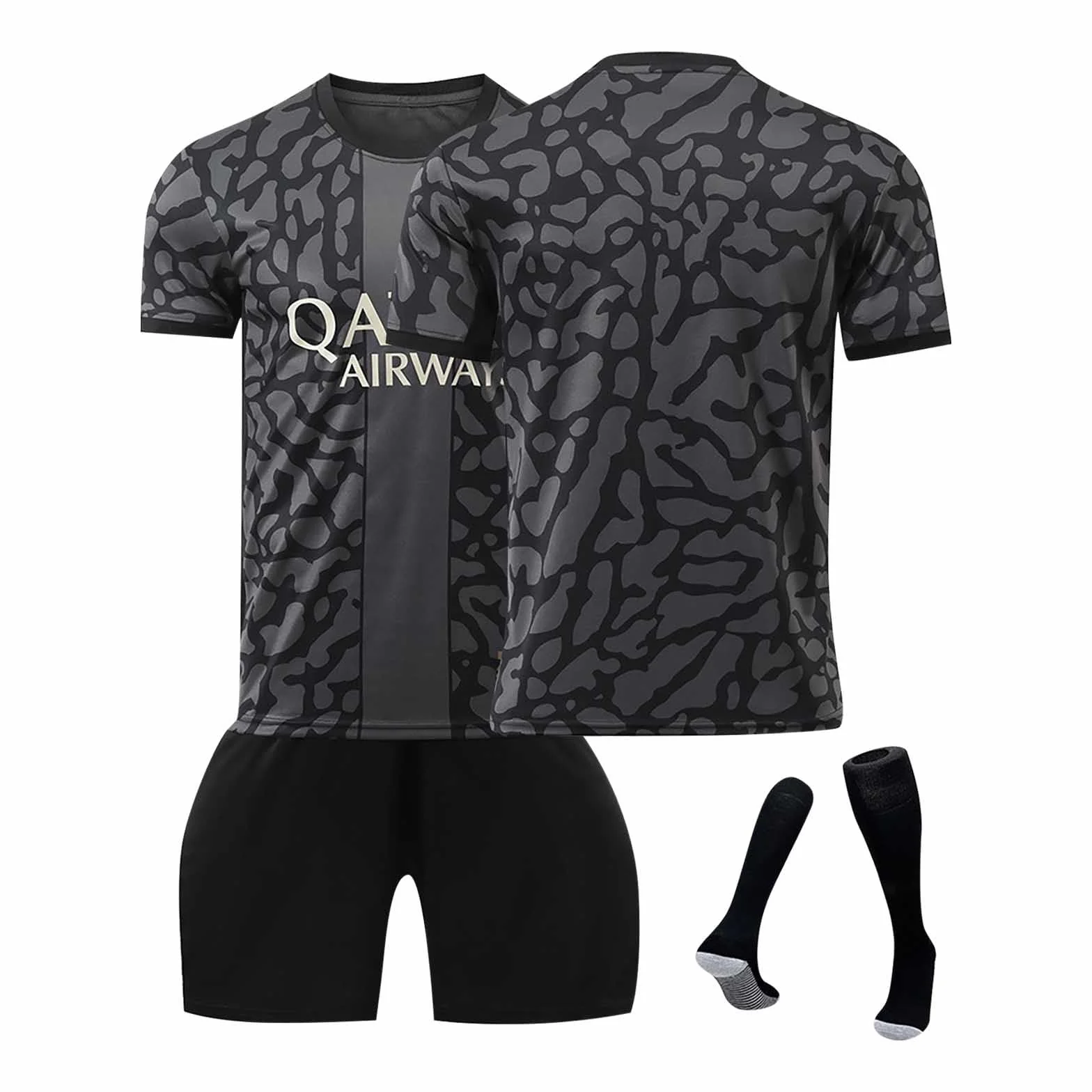 Maillot de Foot Personnalisé avec Nom et Numéro pour Enfant et Adulte - Ensemble Sport avec Short et Chaussettes