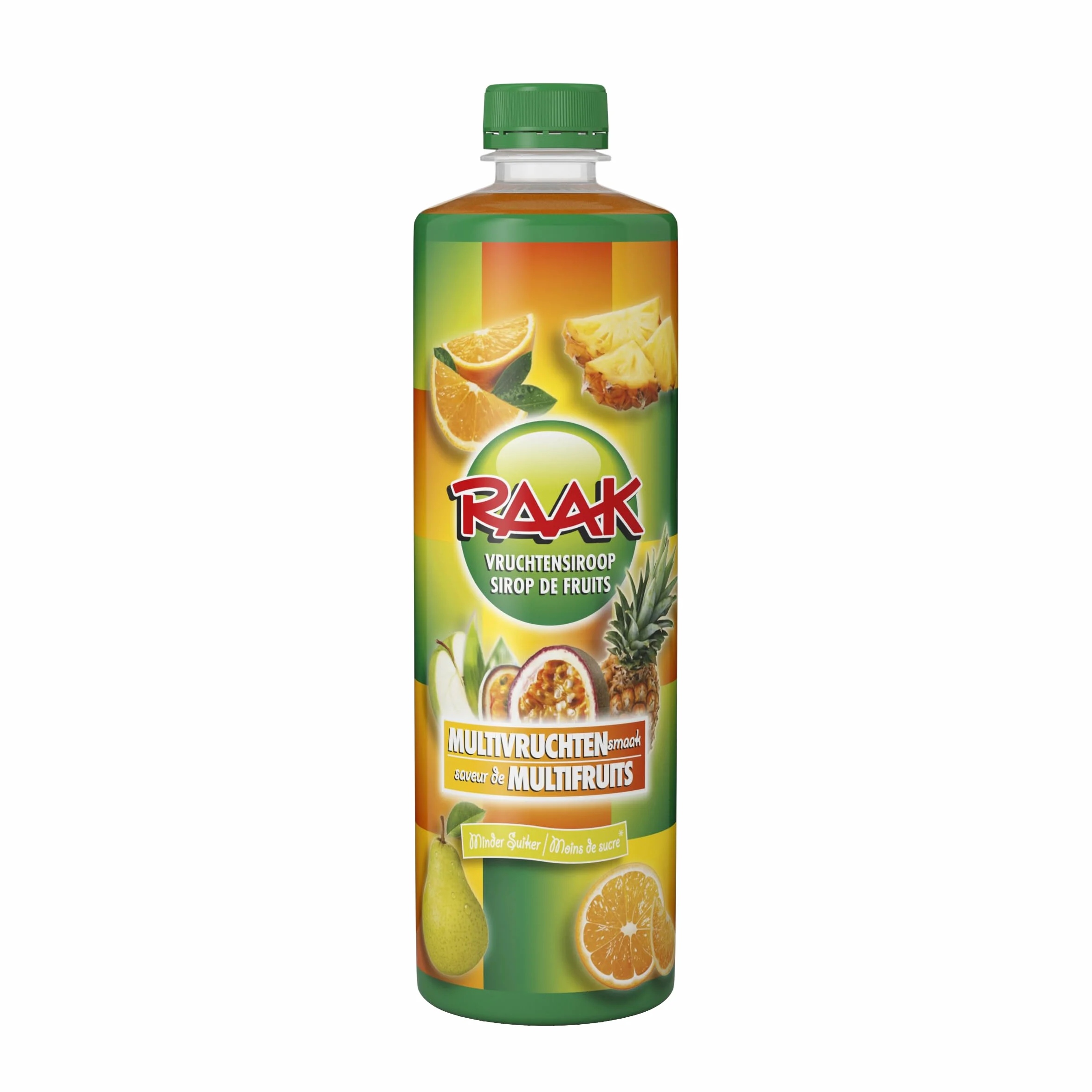 RAAK Sirop Multi-Fruits Premium | 5 Saveurs Exotiques 30 Verres | Pomme Orange Passion Poire Ananas