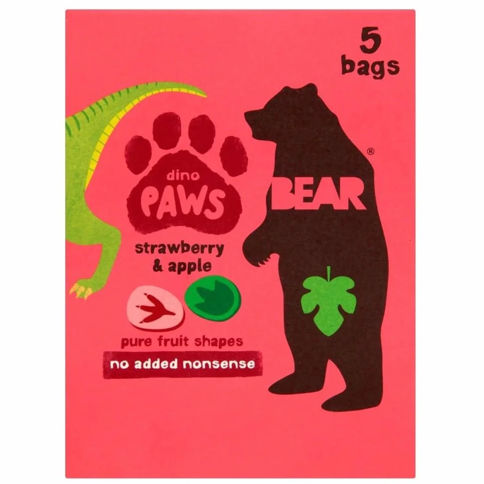 Bear Fruit Paws Dino Lot de 5 sachets de 5 x 20 g