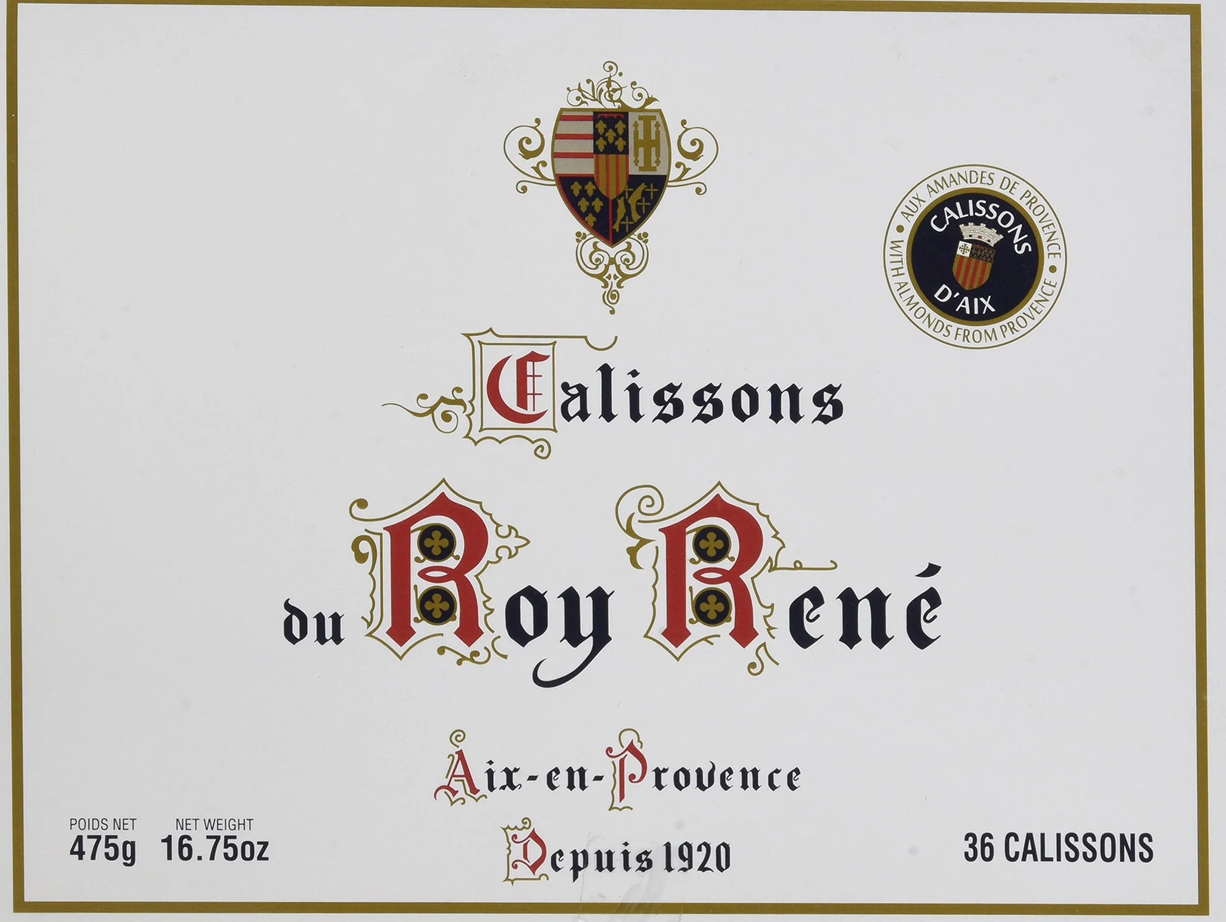 Le Roy René - Boîte Rectangle 36 Calissons d'Aix