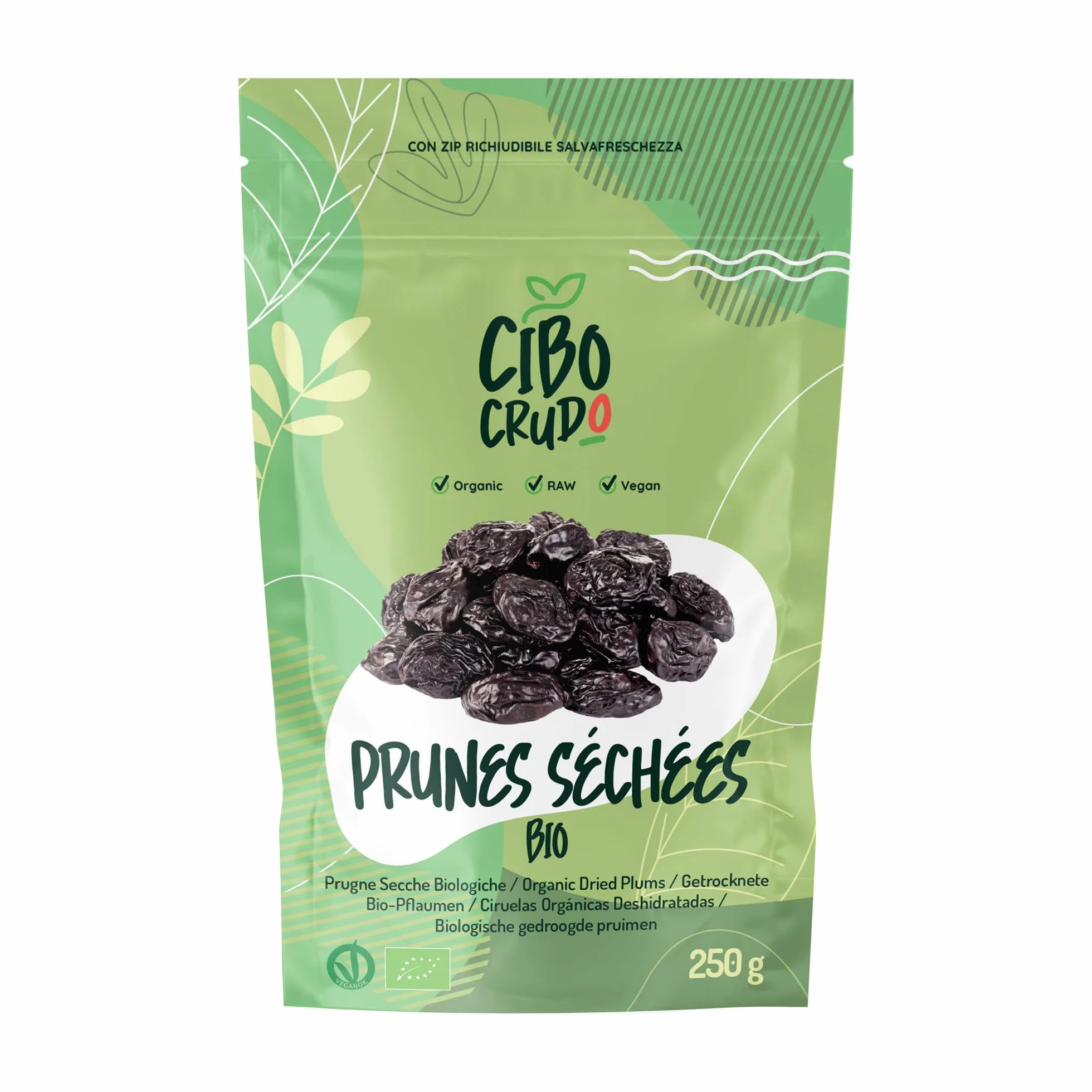 Pruneaux d'Agen Denoyautes Bio - 250g. Pruneaux Dénoyautés Crue non Traité Sans Sucre Ajouté. Source de Fibres et Vitamines A B et K. A Ajouter à Muesli et Céréales ou Tisanes et Infusions.