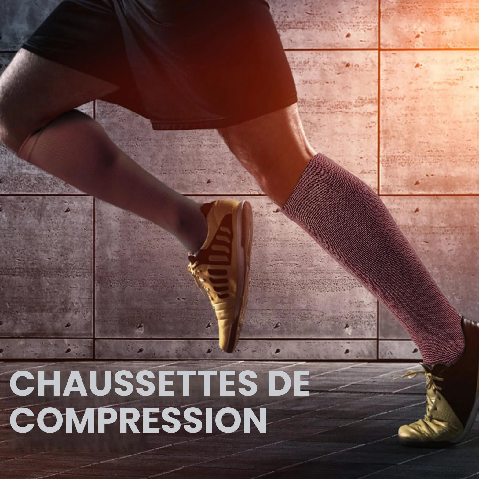 DRESHOW Chaussettes de Compression Hommes Femmes Sport Cyclisme Course 3 Paires
