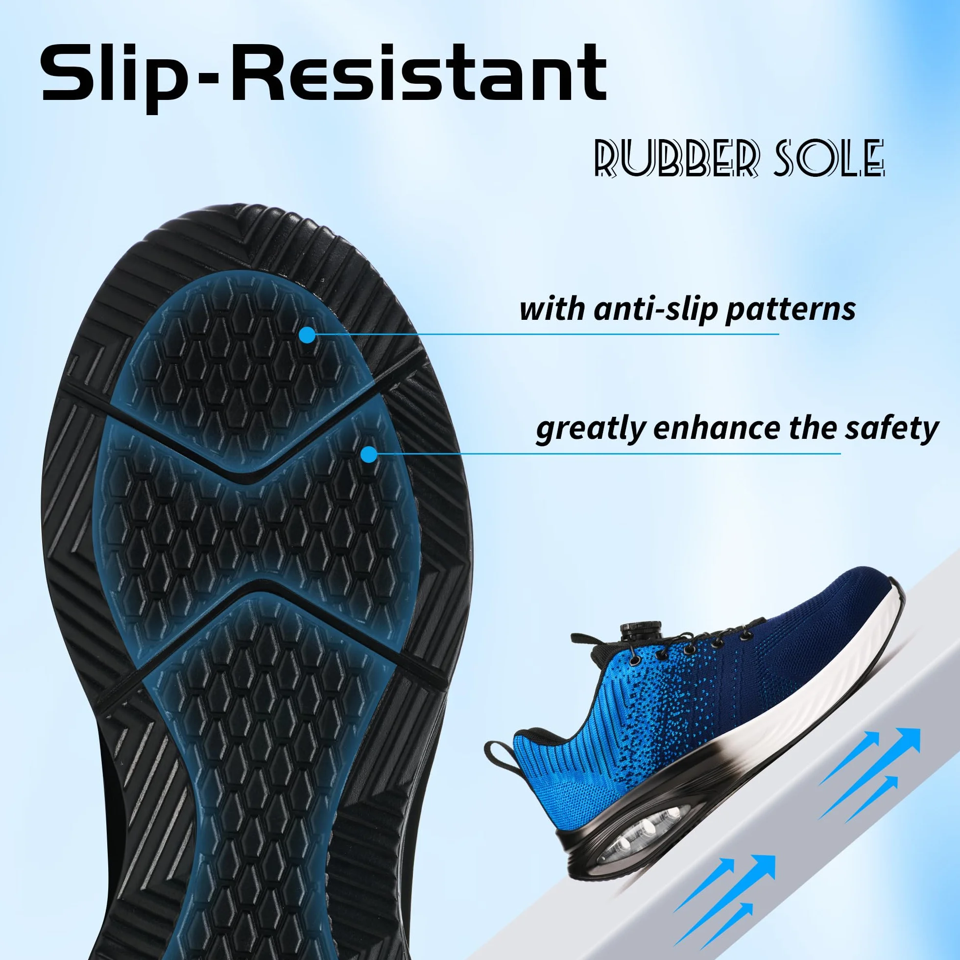Chaussures de Sécurité Hommes Femme Légères Respirantes Chaussures de Travail à Embout en Acier Antidérapantes
