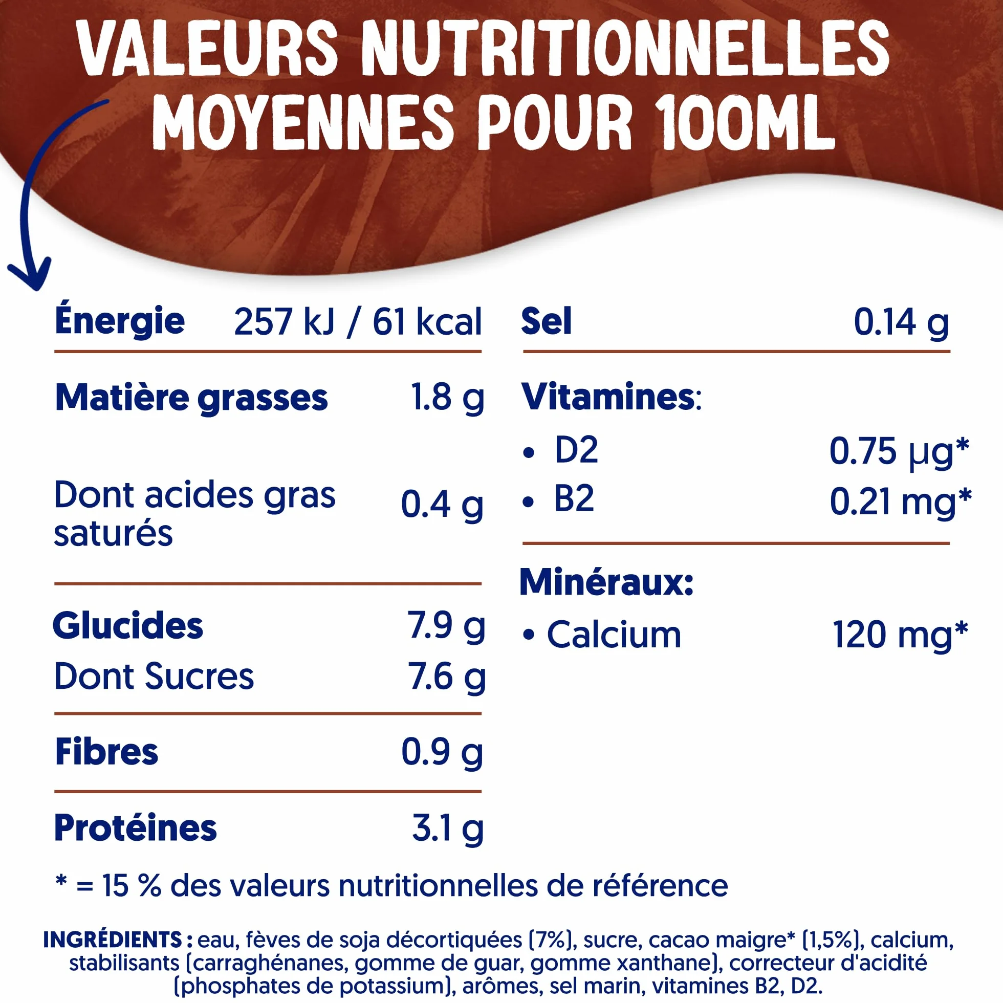 Alpro - Boisson Végétale - Soja Chocolat - 1 L - Lot de 8 x 1 L