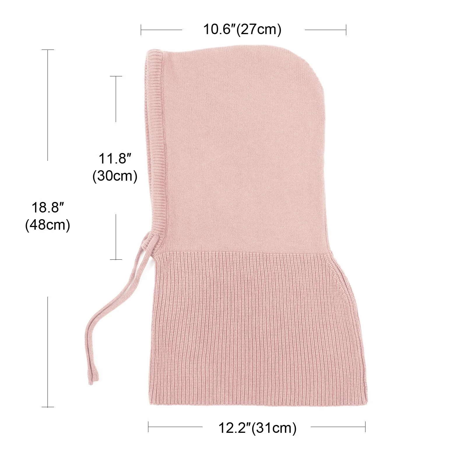 DRESHOW Bonnet Femme Hiver Balaclava Knit Beanie Cagoule à Capuche
