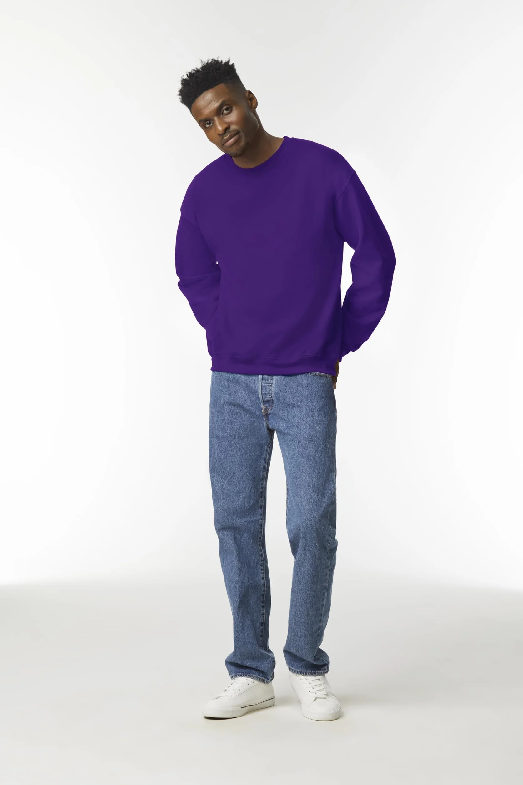 Sweat Homme sans Capuche Col Rond en Coton Tailles S à 5XL