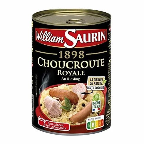 WILLIAM SAURIN - Choucroute Royale 400 G - ( Lot De 4 )