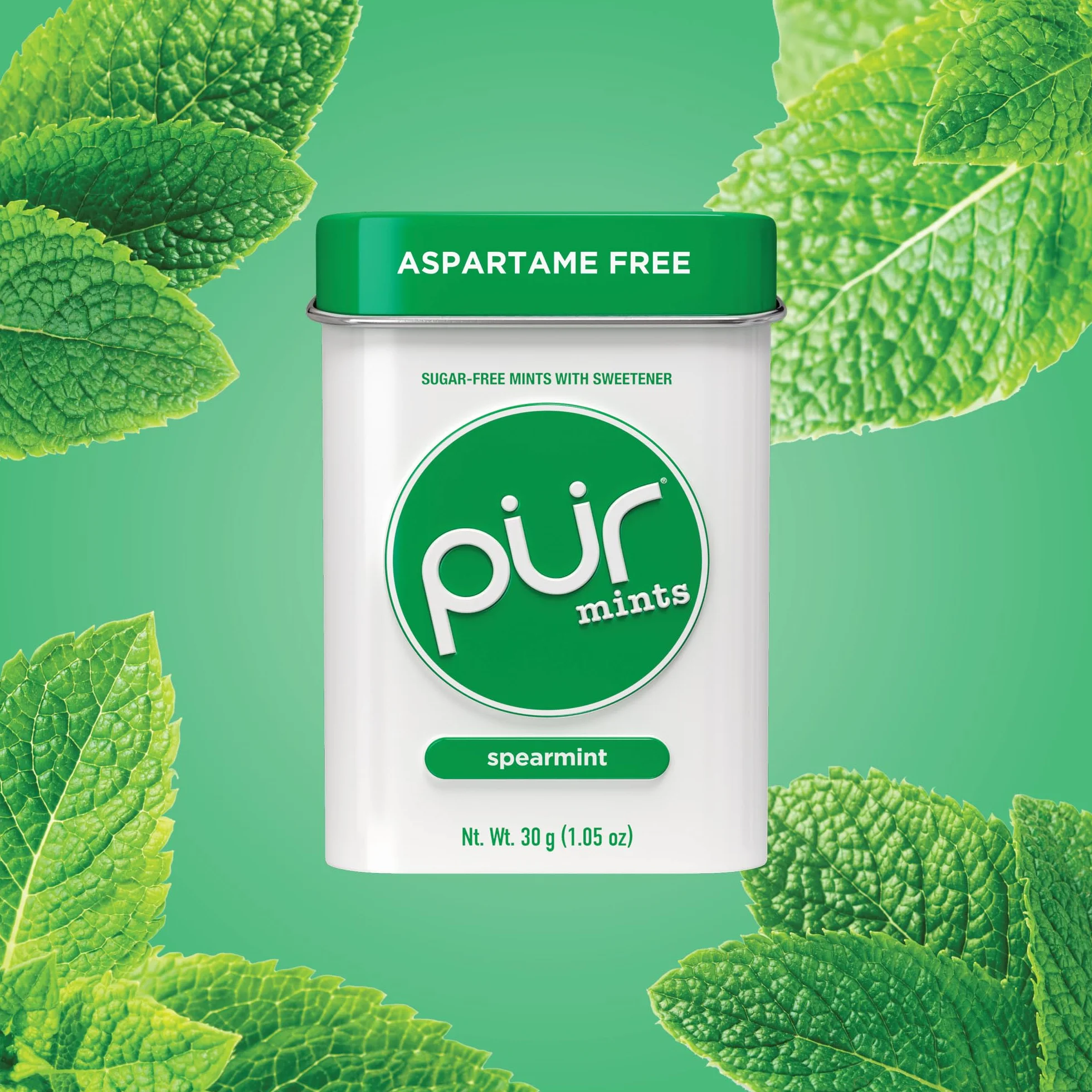 Pastilles à la menthe PUR - Xylitol, sans sucre, végétaliennes, sans gluten, cétogène - 30 pièces x 12 paquets