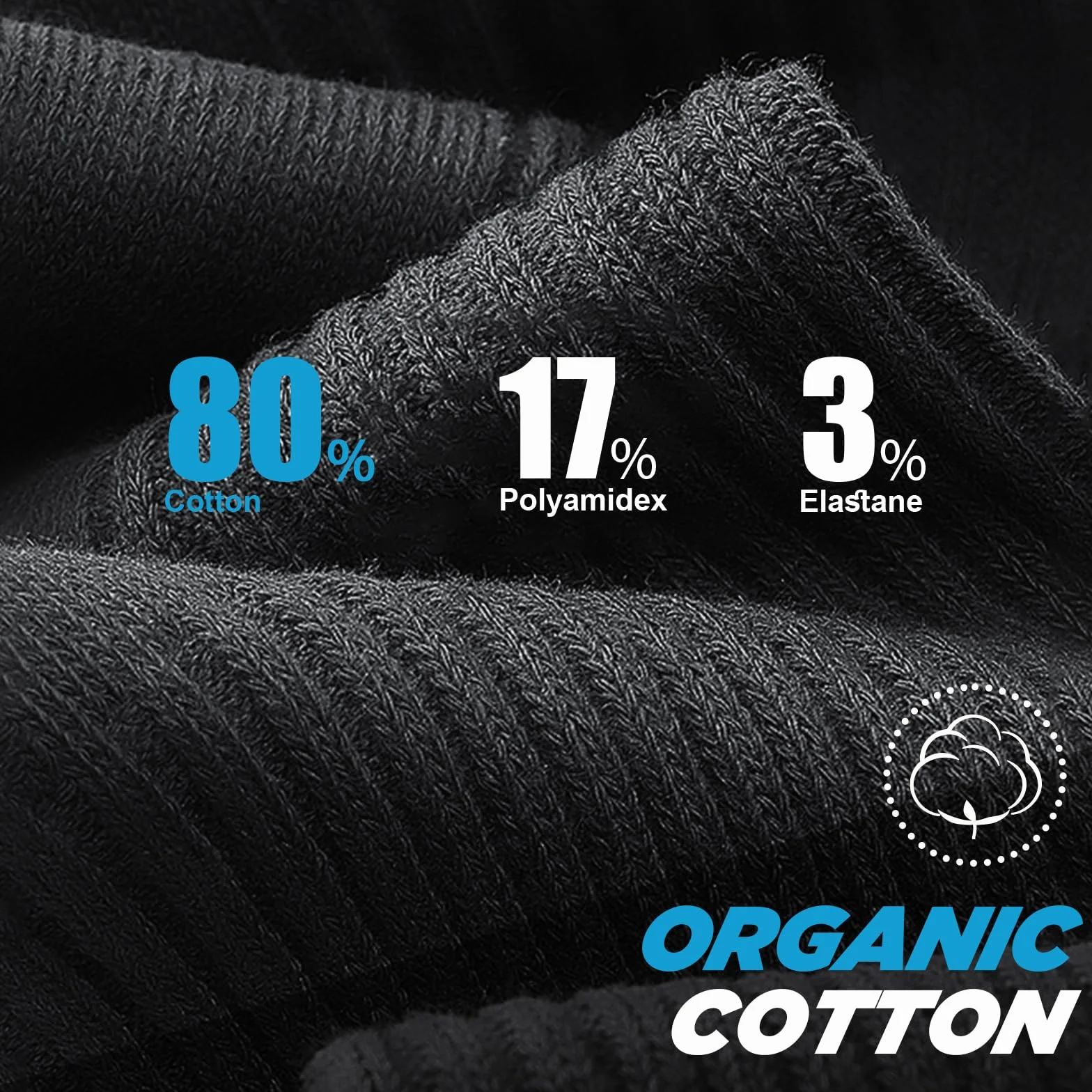 TANSTC Chaussettes Homme 6 Paires Antidérapantes Respirantes Randonnée Hiver 43-46 39-42 35-38 47-50