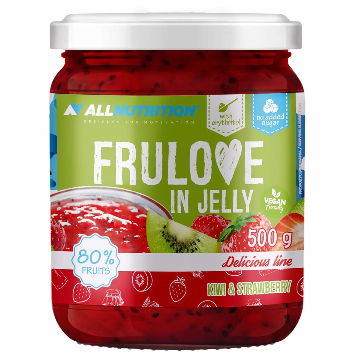 Allnutrition Frulove In Jelly, Kiwi & Strawberry - 500g