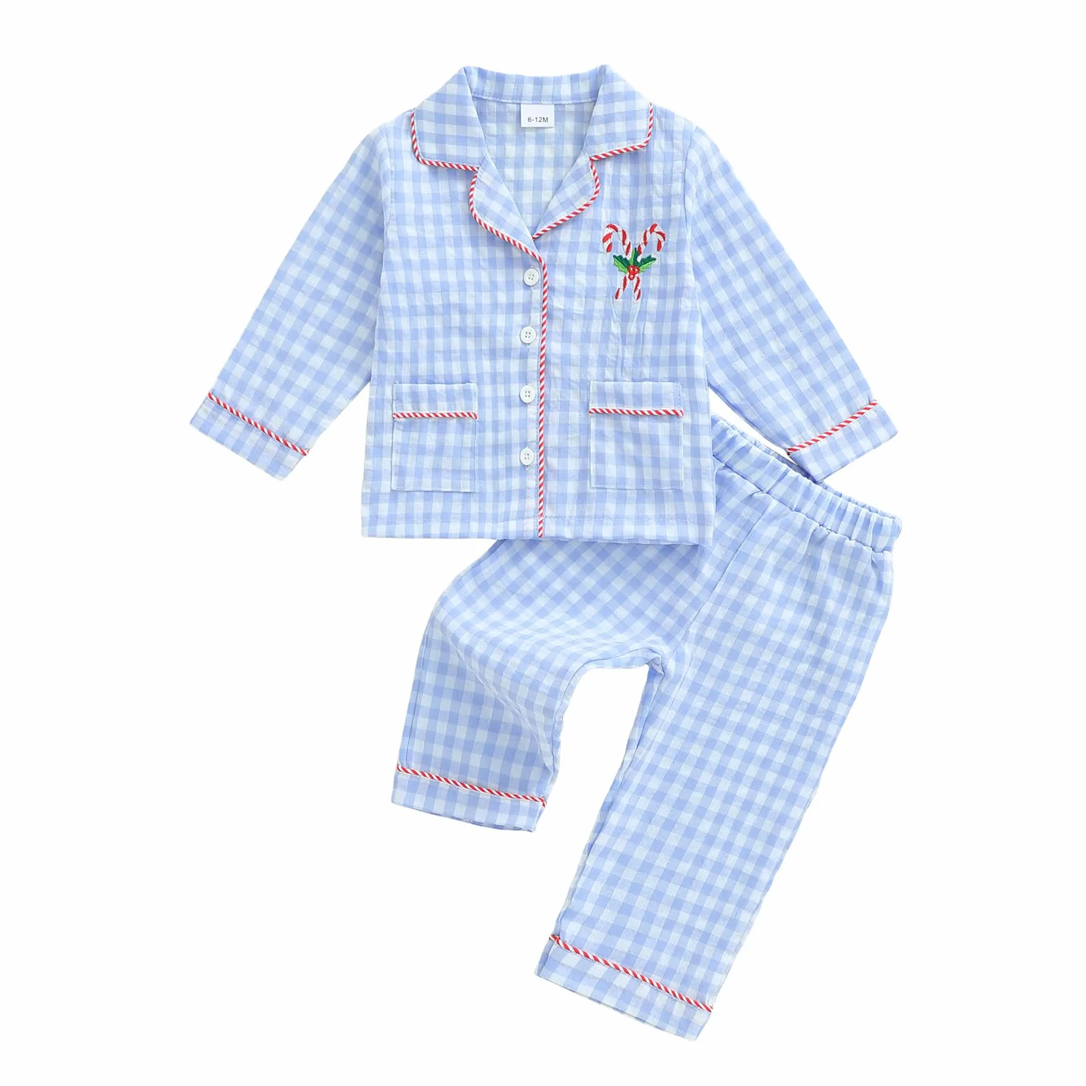 Carolilly Ensemble Pyjama Noël Enfant Garçon Fille Carreaux