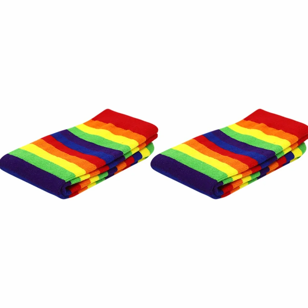 SOIMISS Lot de 2 paires de chaussettes rayures multicolores enfants