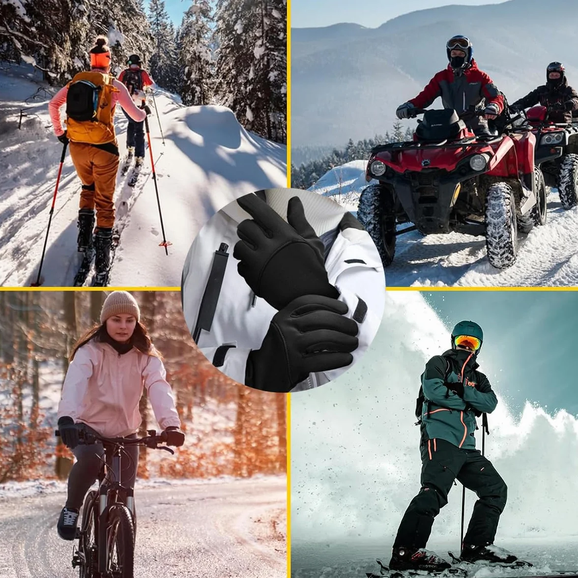 Gants d'hiver écran tactile chauds imperméables antidérapants pour hommes femmes vélo randonnée ski escalade