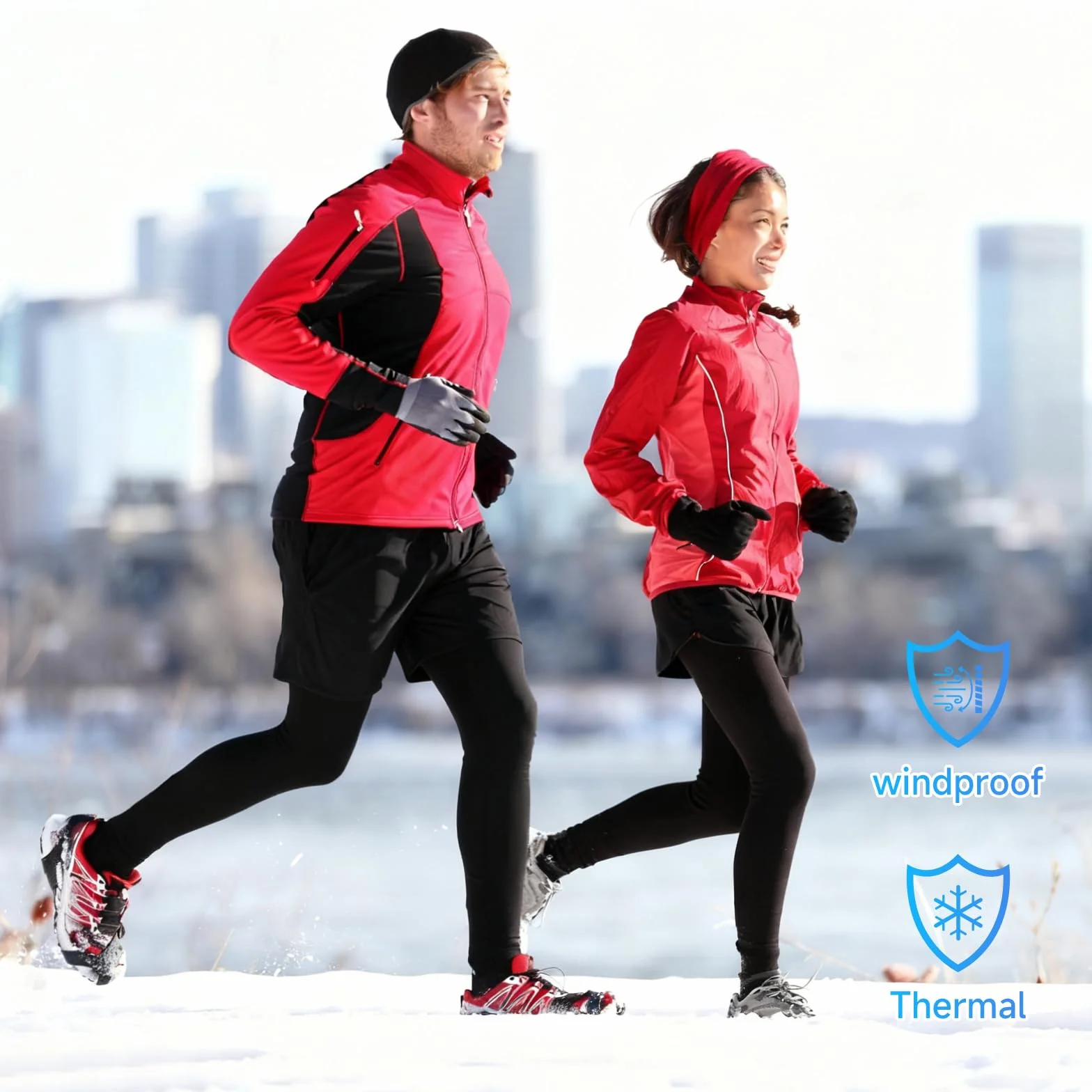 Manches de Compression de Jambes, Manchon de Jambe Pleine, Chaussettes d'Hiver Homme Femme pour Sport Course, Vélo, Fitness
