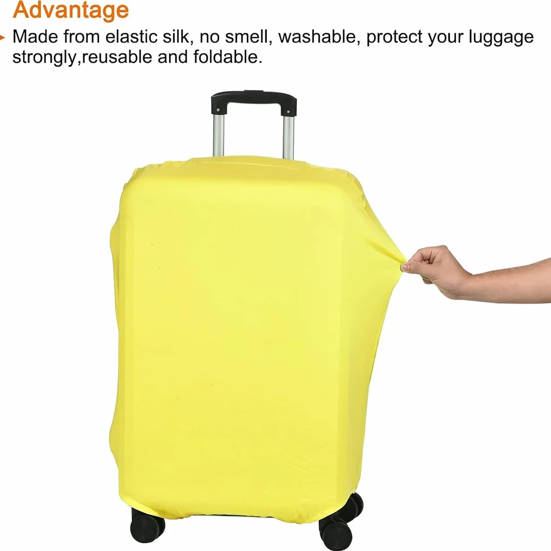 SURALIN Housse Protection Valise jaune, Housse de Valise élastique anti-rayures
