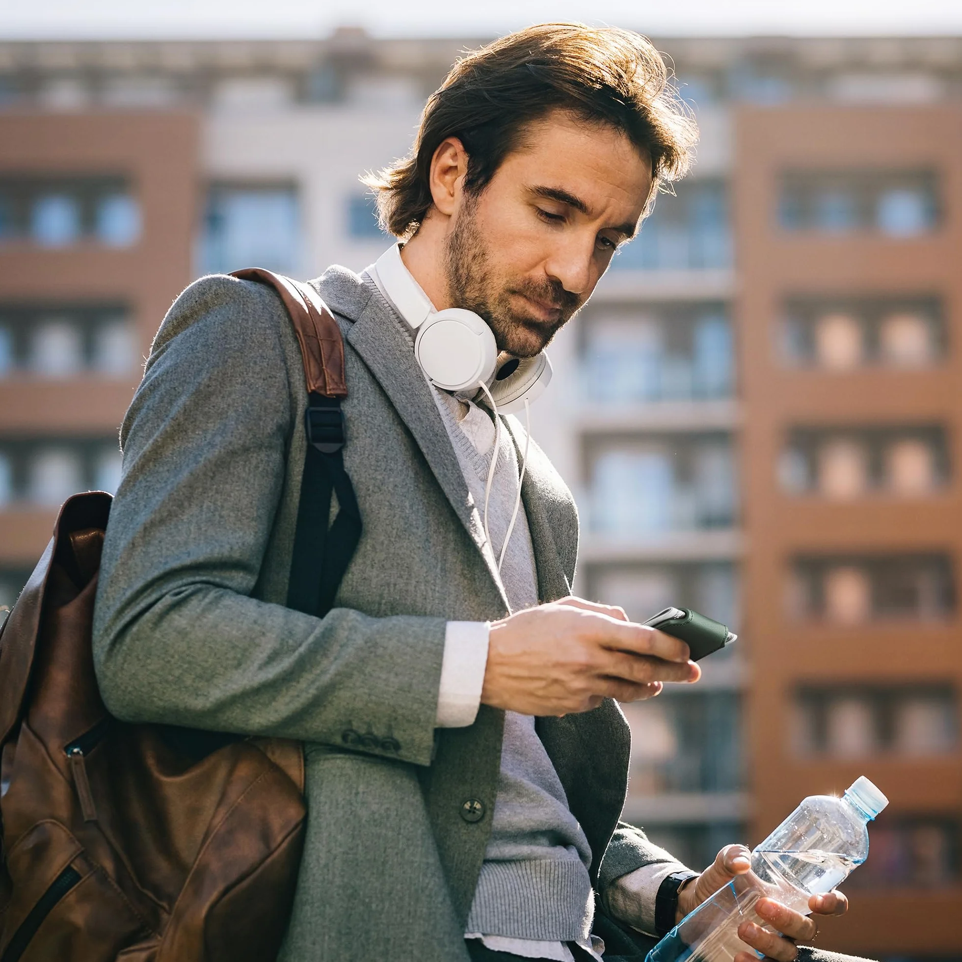 VULKIT Porte-Billets Magnétique Fin Cuir Véritable Porte-Cartes de Crédit Aimant Puissant
