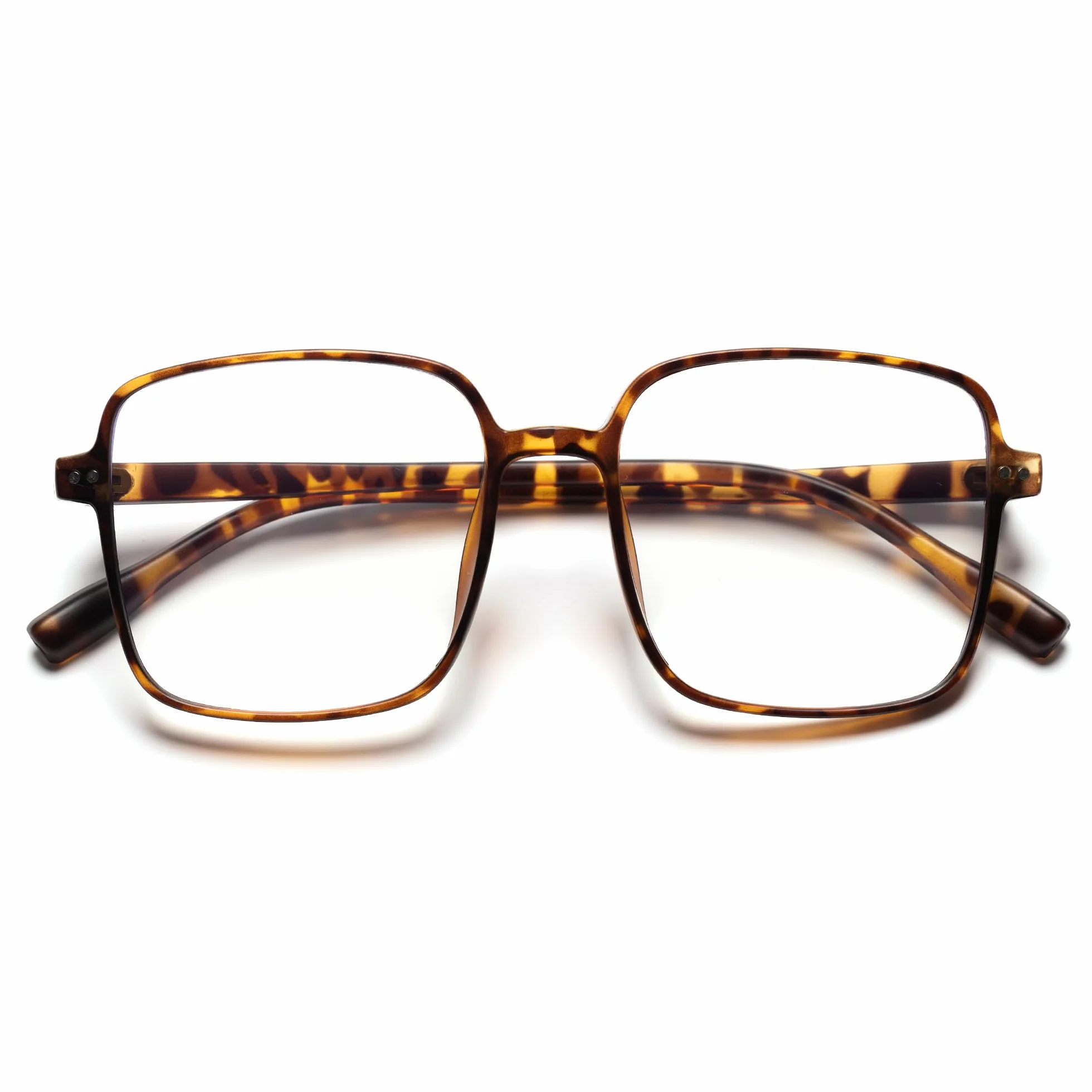 Lunettes de Lecture Oversize Femmes, Grande Taille Carré Anti Lumière Bleue