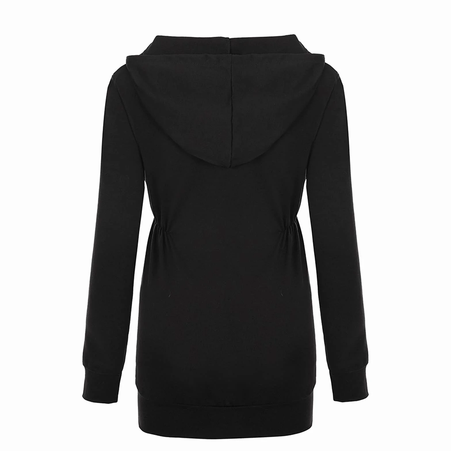 Hoodie de Maternité Sweat à Capuche Zippé pour Femmes Enceintes Veste Grossesse Casual avec Poches