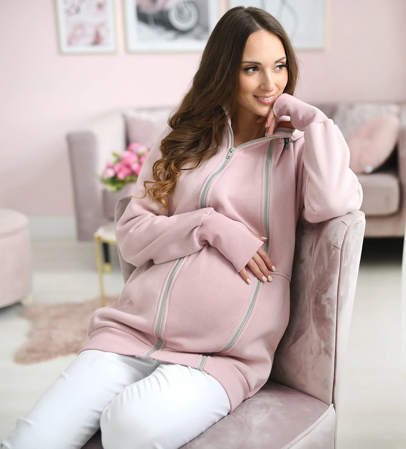 Veste de portage 3 en 1 - Pull de grossesse pour porte-bébé - Veste kangourou