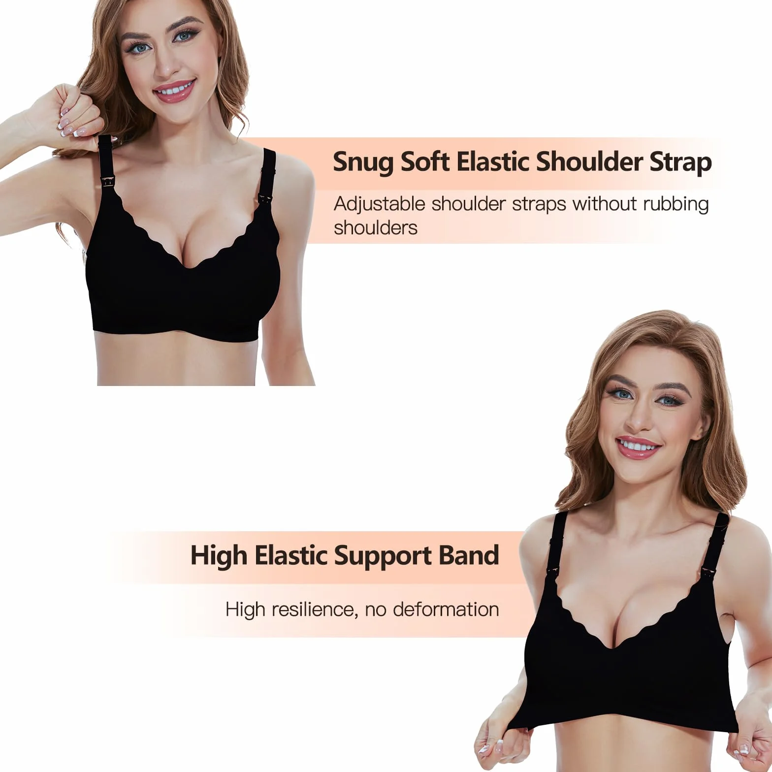 Soutien-Gorge d'allaitement sans Couture Maternité avec Extenseurs Grossesse Ultra-Confortable Femme
