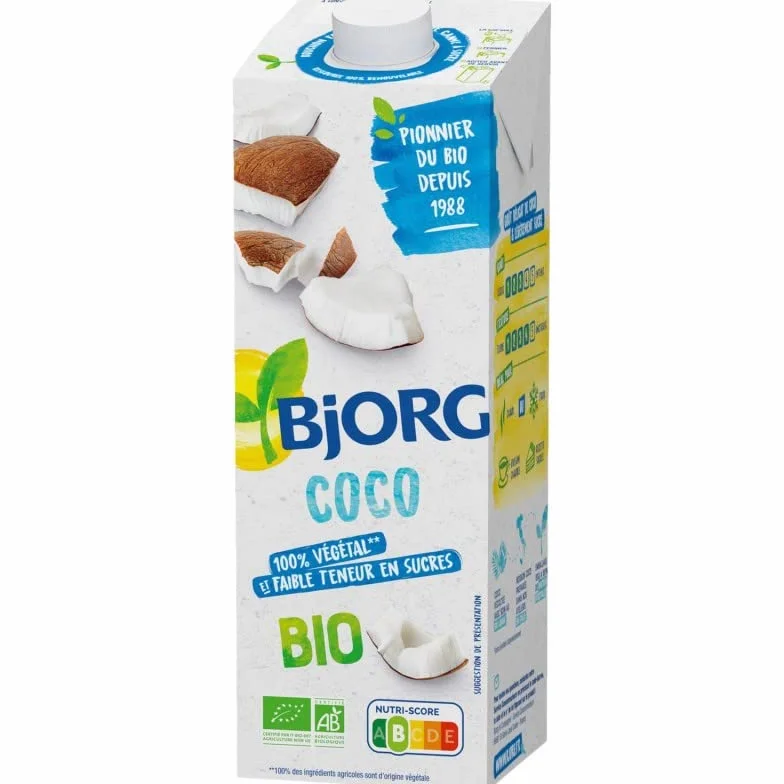BOISSON COCO BIO 1L, BJORG, LOT DE 4