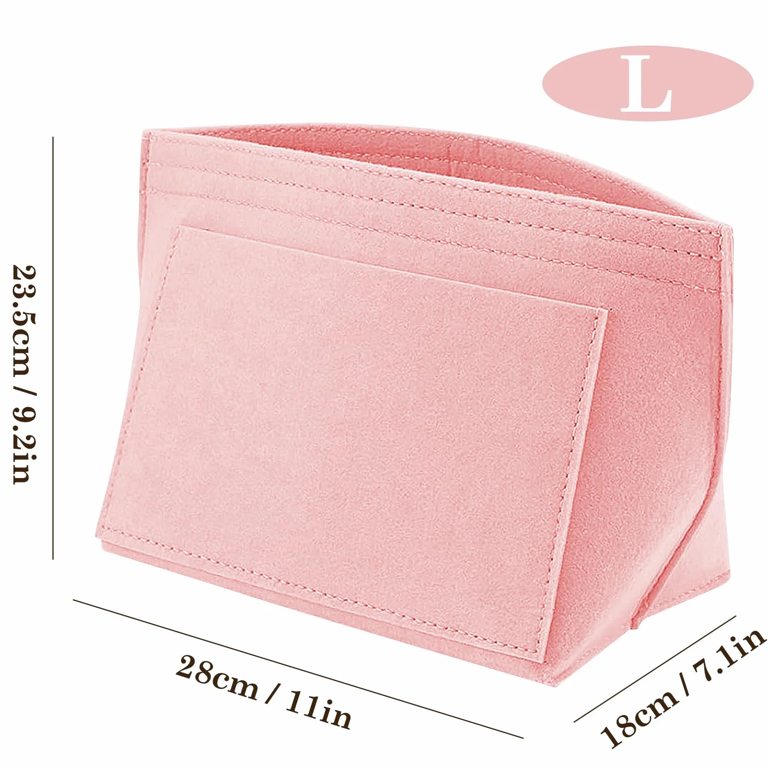 Organiseur de Sac en Feutre avec Poches pour Longchamp Rose L