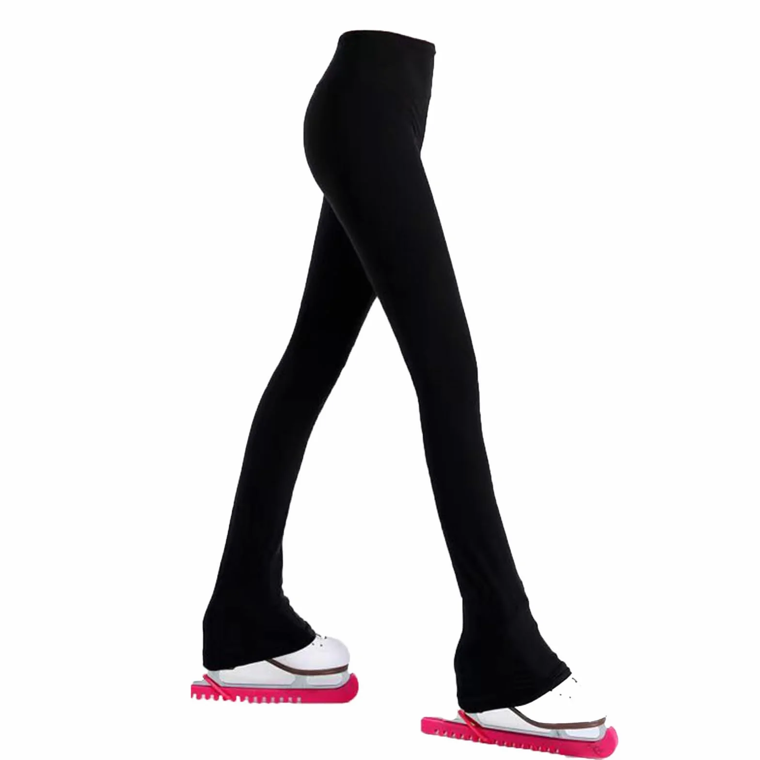 LIUHUO Fille Polaire Pantalon de Patinage Artistique Noir Stretch Leggings de Ski