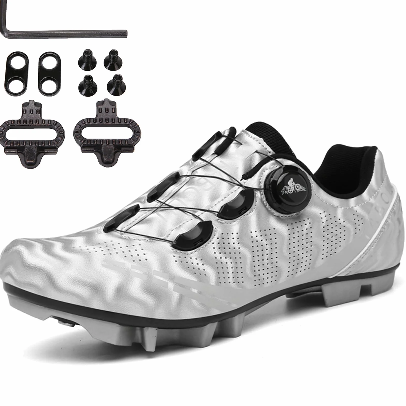 Chaussures de vélo de Montagne pour Femmes Compatible Look Delta/SPD Cleats VTT Plein air