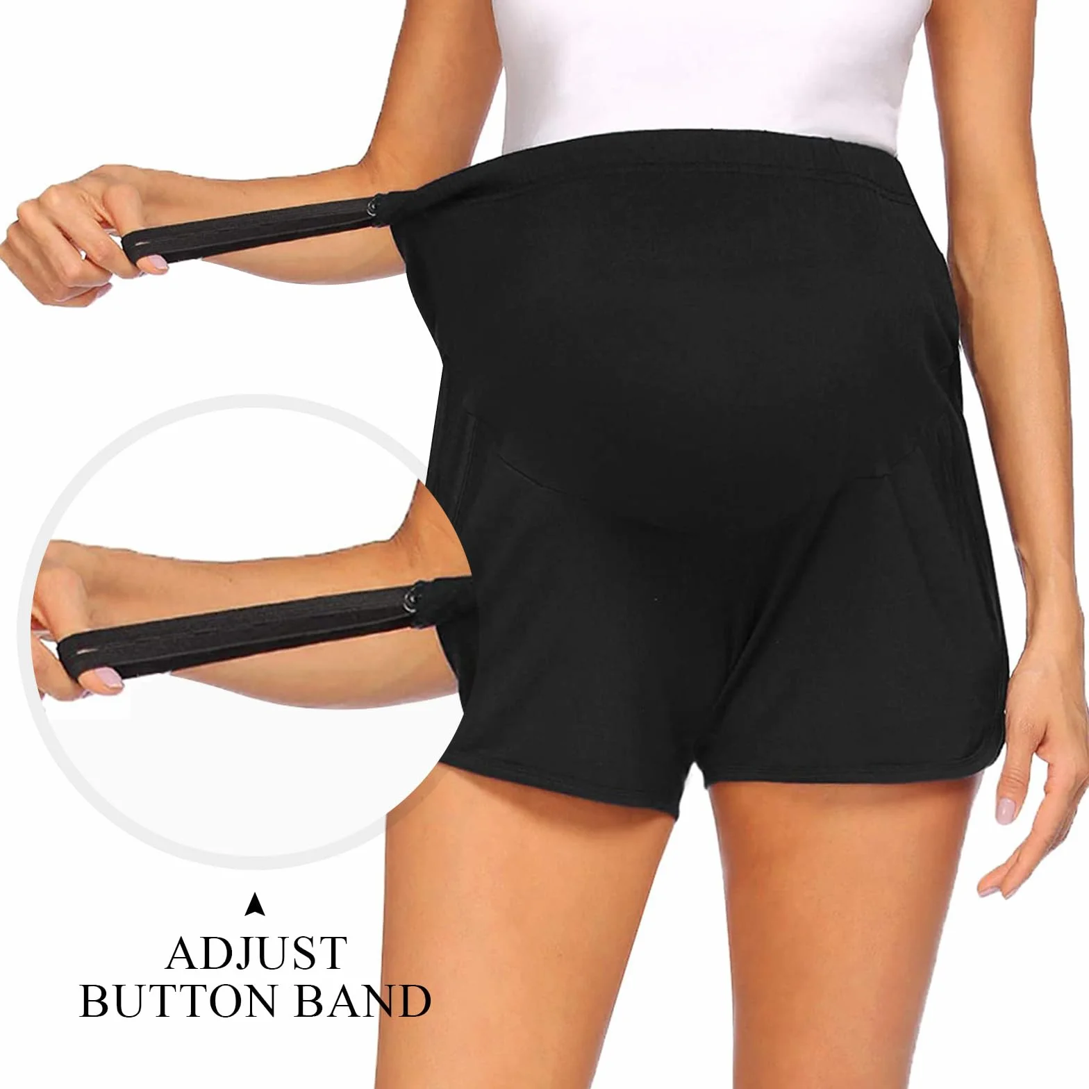 Shorts de maternité pour Femmes avec Ventre de Grossesse Risipu