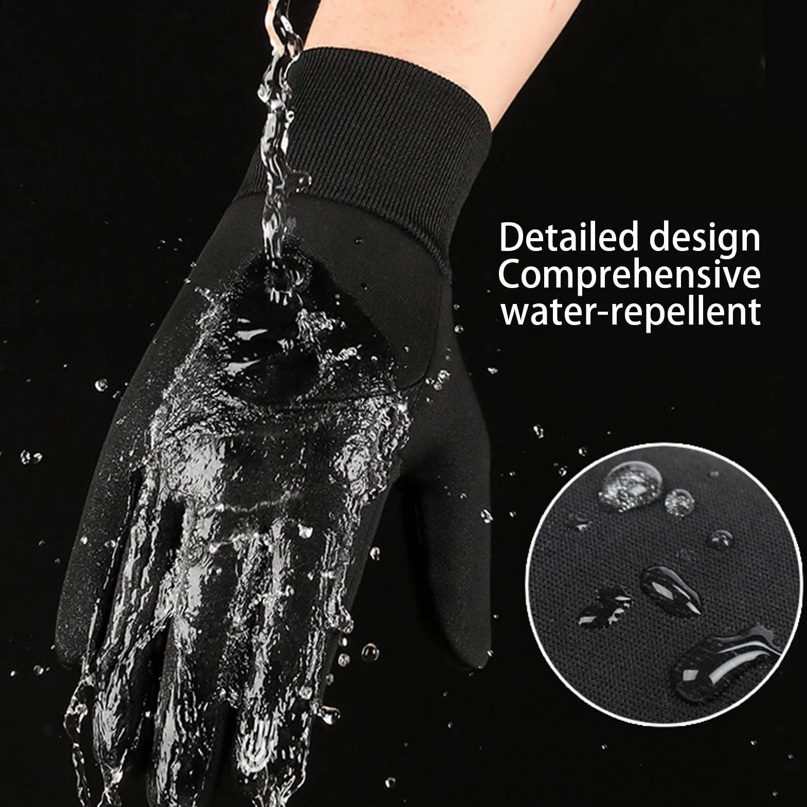 Gants chauffants homme écran tactile imperméables mitaines cyclisme randonnée camping