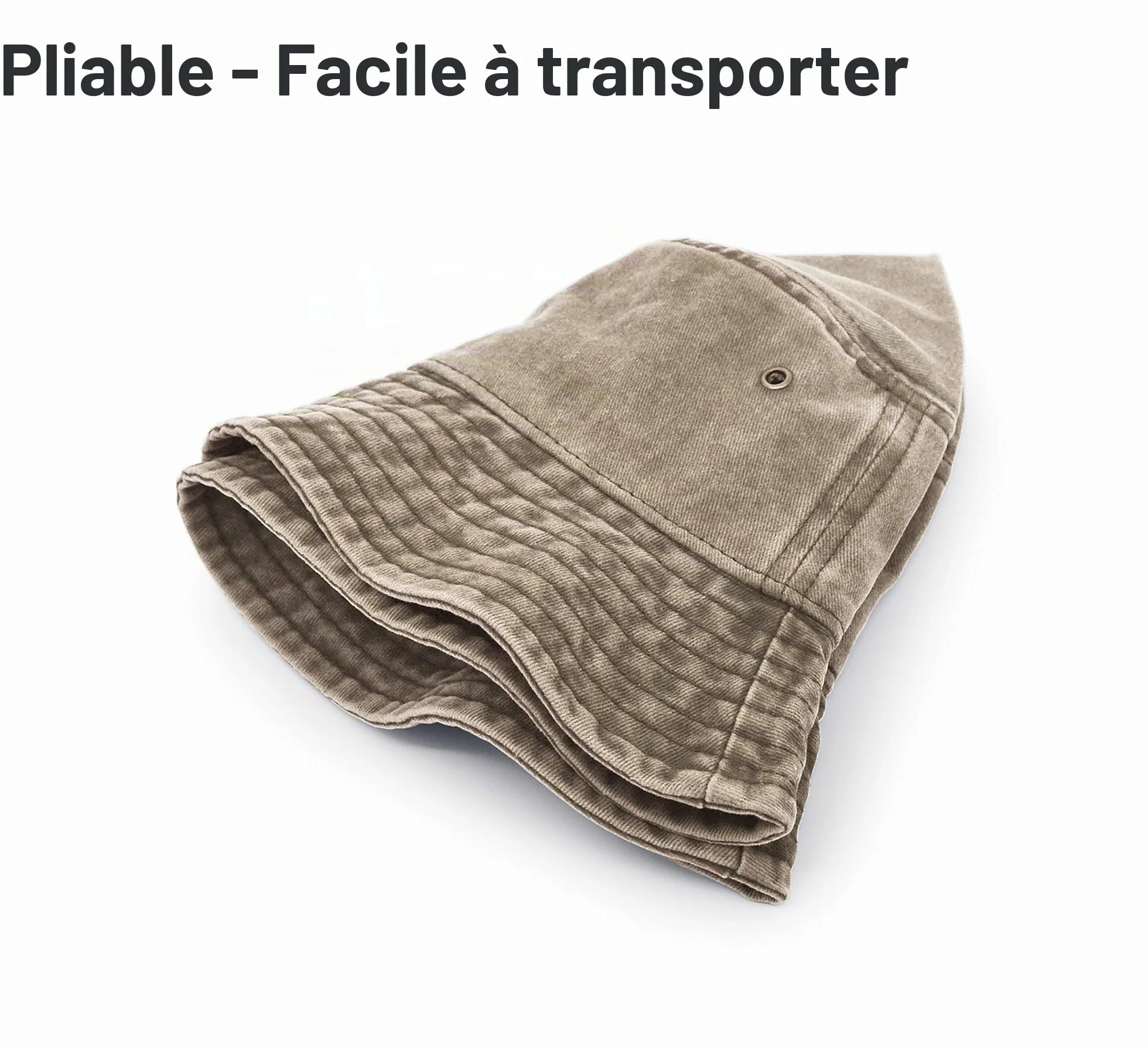Chapeau de Seau à Large Bord Extérieur pour Pêche Chasse Randonnée