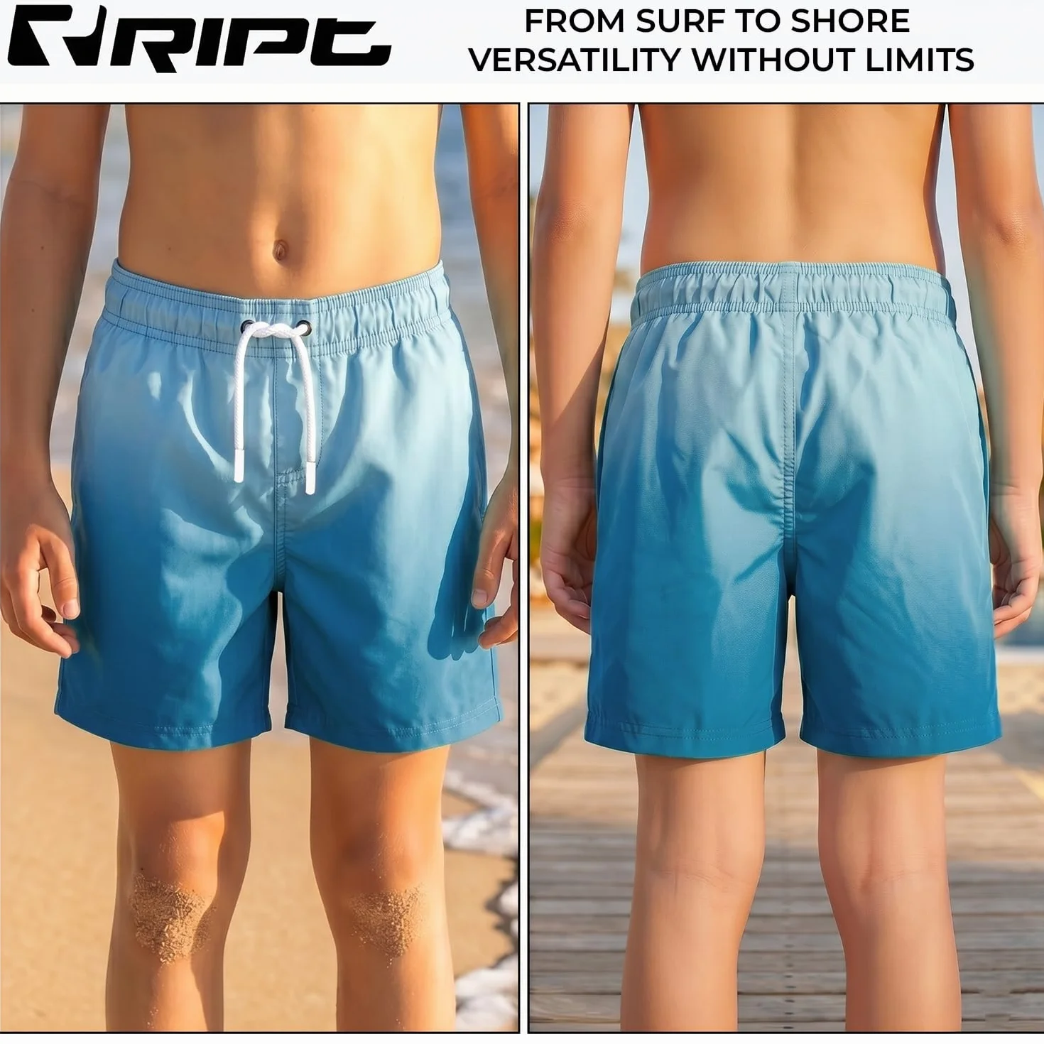 RIPT Performance Garçons Short de Bain à séchage Rapide UV 50