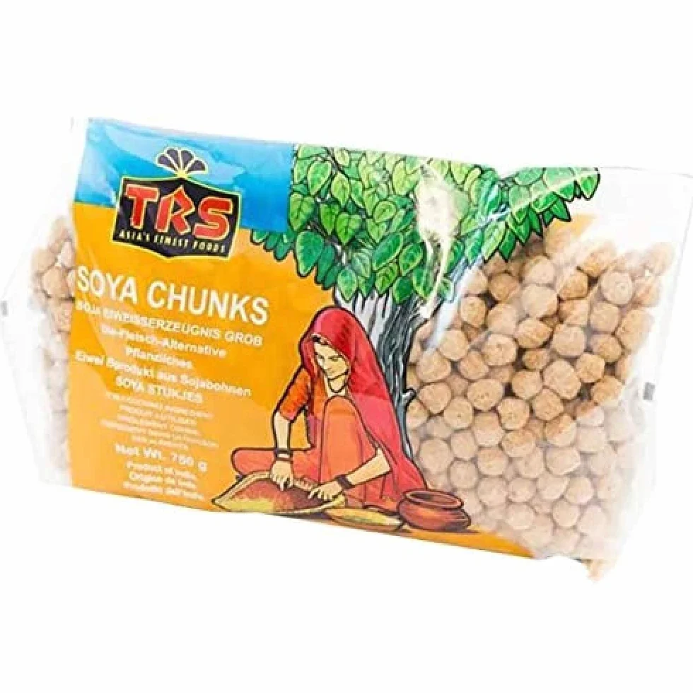 TRS SOJA en morceaux | Haute teneur en protéines | Polyvalent | Utilisé à la place d’ingrédients à base de viande | Sans gluten (GF) | Sachet de 750 g