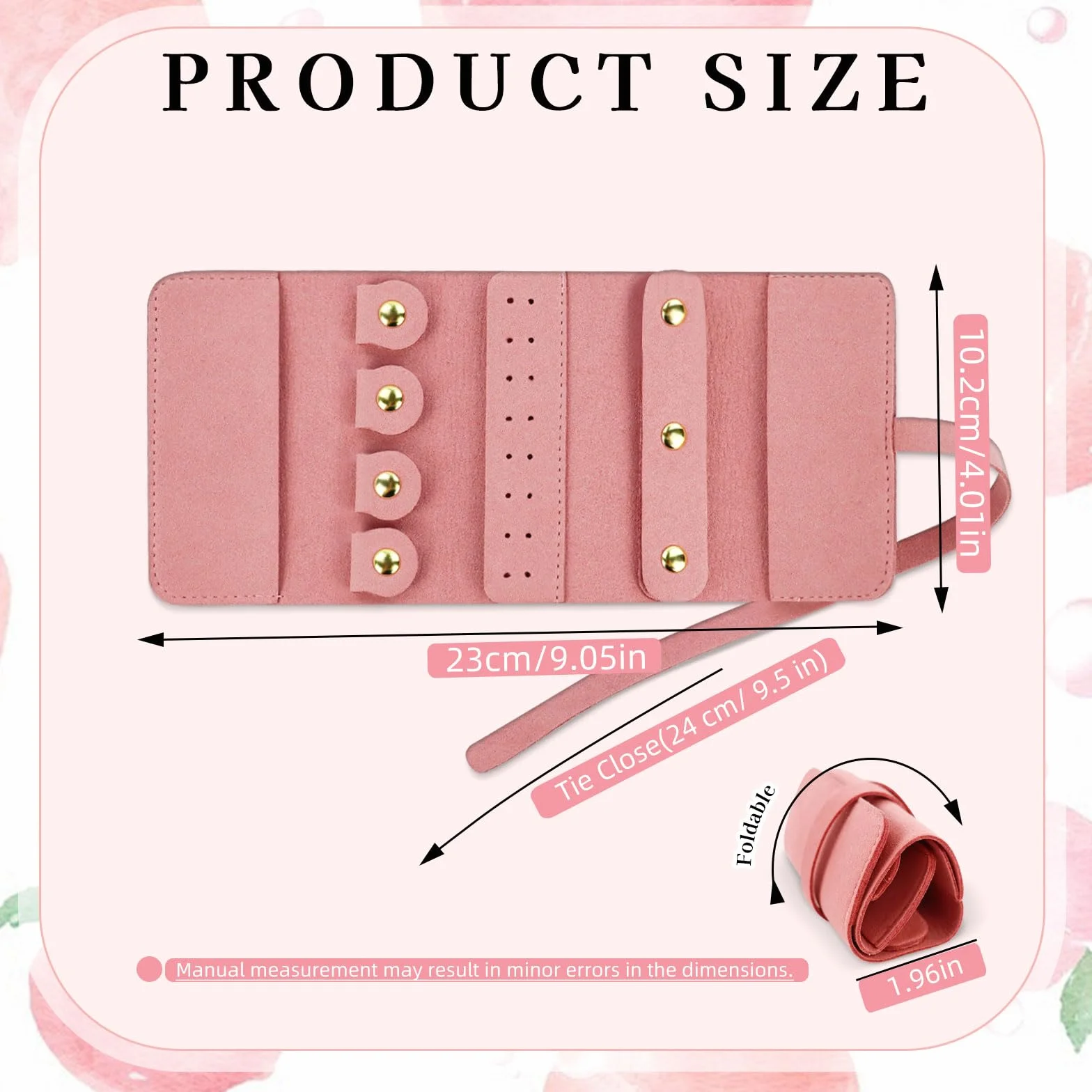Moda Rouleaux à Bijoux pour Femme - Organisateur de Bijoux de Voyage Pliable - Sac à Bijoux Portable