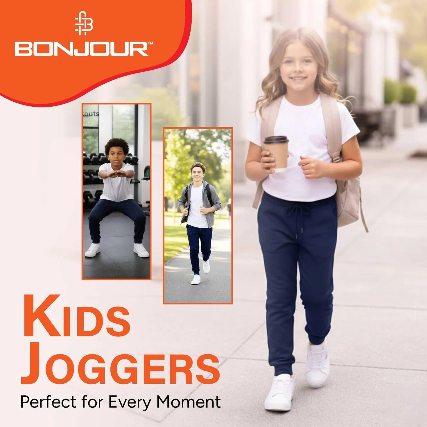 Pantalon de jogging en polaire pour enfants garçons filles 3-13 ans