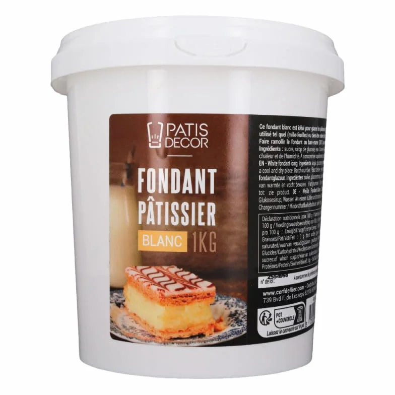 Fondant blanc pâtissier - 1 Kg