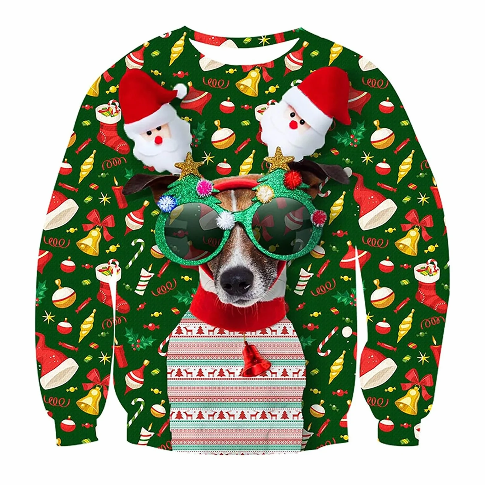 Pull de Noël Enfants Sweatshirt Garçon Fille Col Rond 3-12 Ans