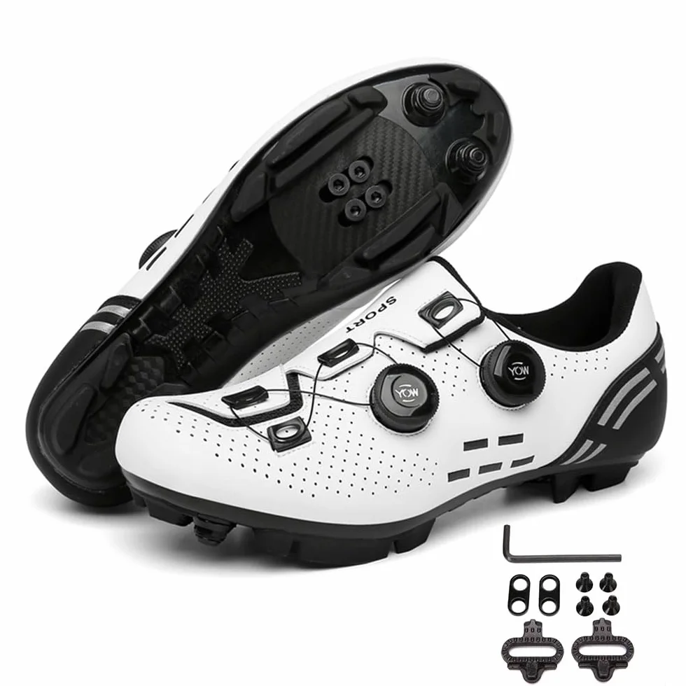 Chaussures de VTT Homme Femme Chaussure de Cyclisme Velo Route SPD Compatibles