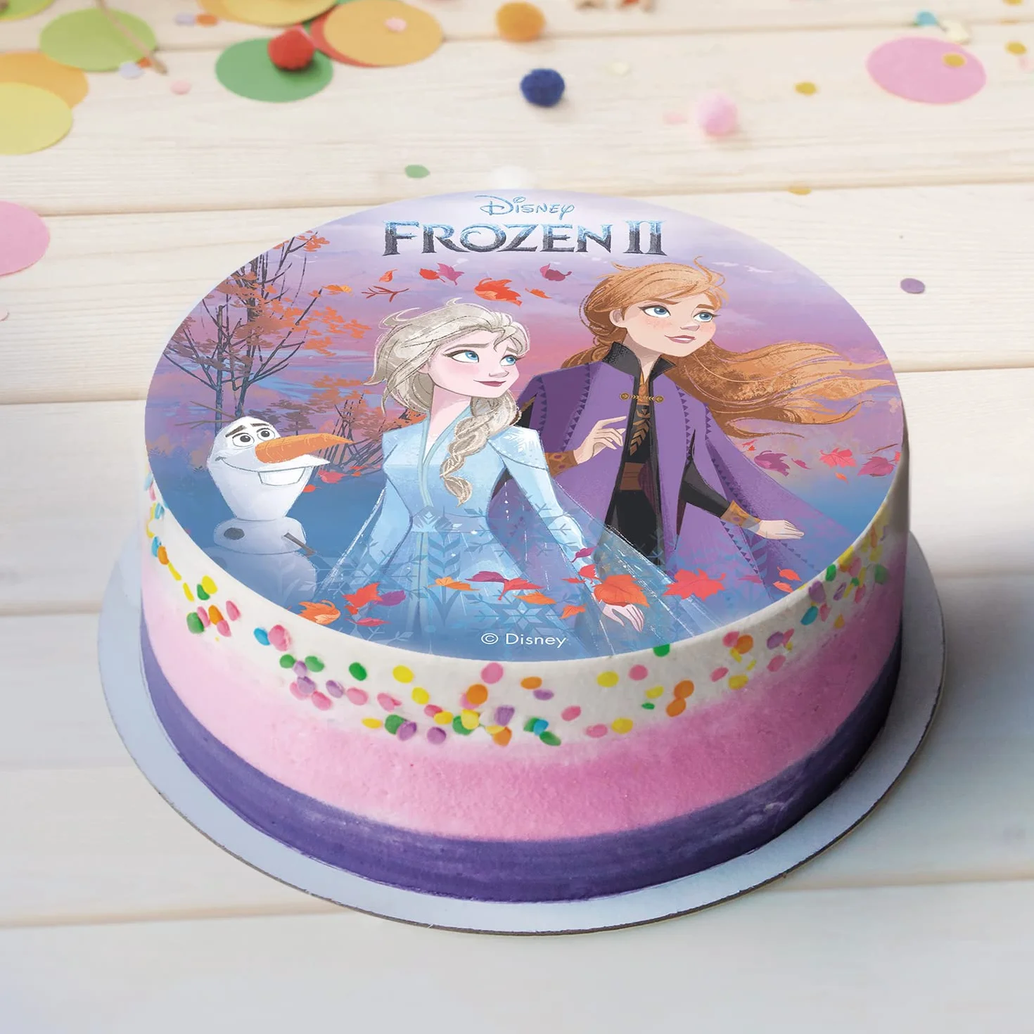 Dekora - Disque azyme reine des neiges pour gâteau d'anniversaire - 20 cm (dekora 114382)