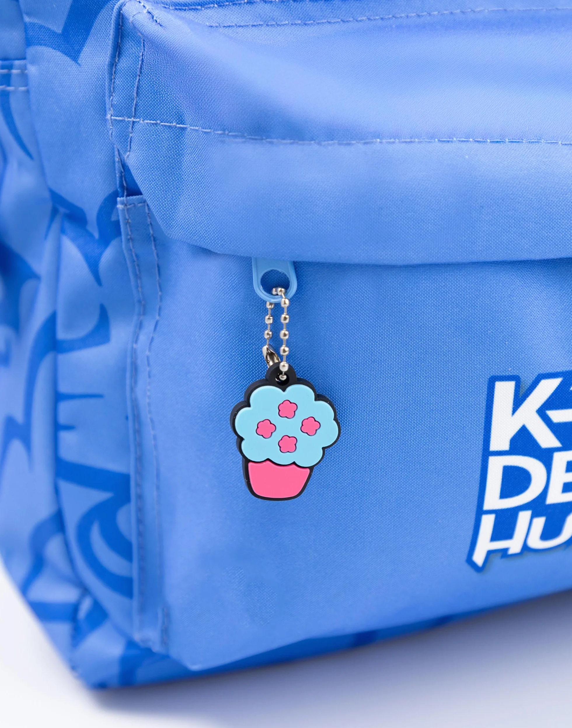Sac à dos KPop Demon Hunters Derpy Tiger bleu pour enfant avec poche avant zippée